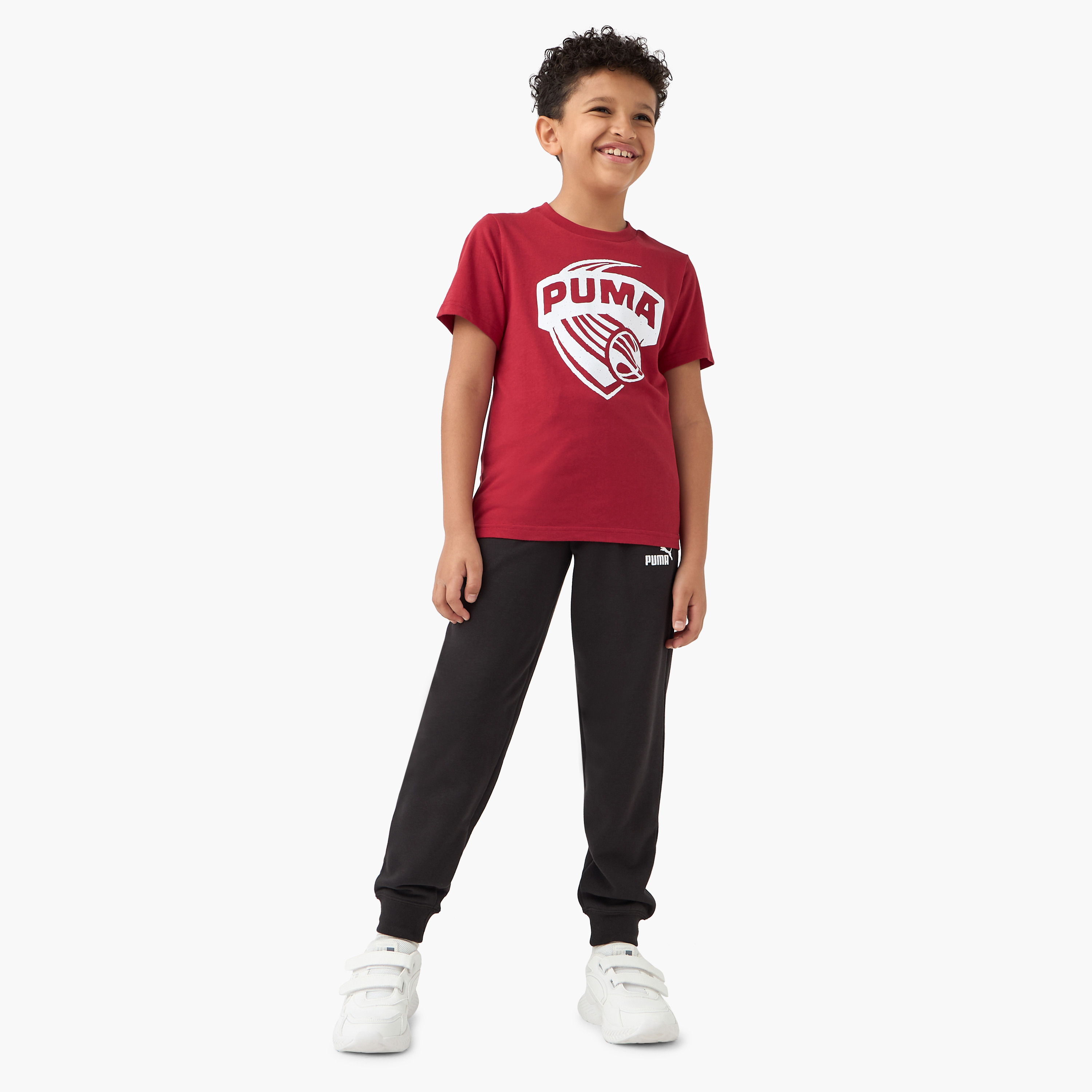 PUMA Graphic Print T-shirt with Short Sleeves-boys-clothing-sportswear-tops-image-2