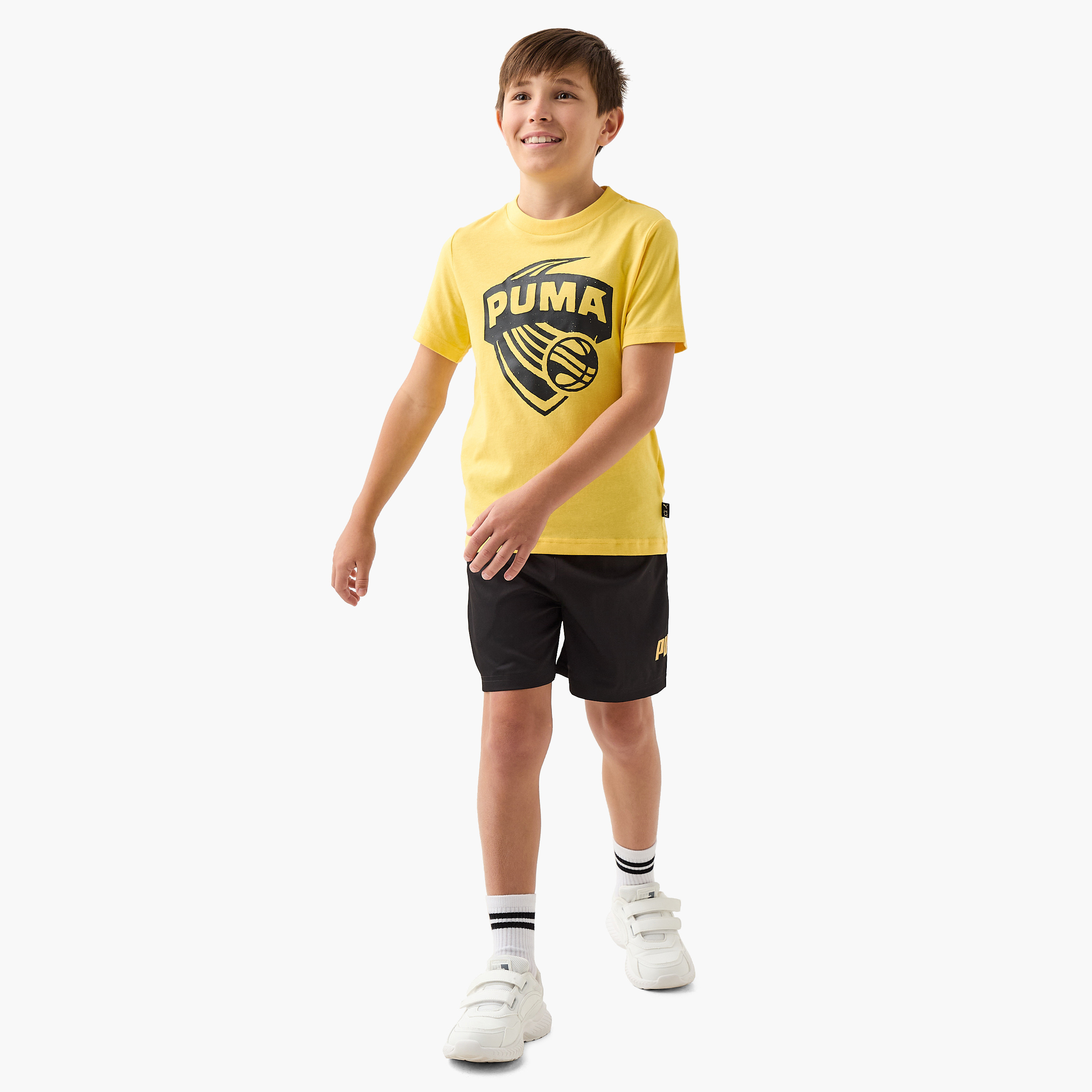 PUMA Graphic Print T-shirt with Short Sleeves-boys-clothing-sportswear-tops-image-2