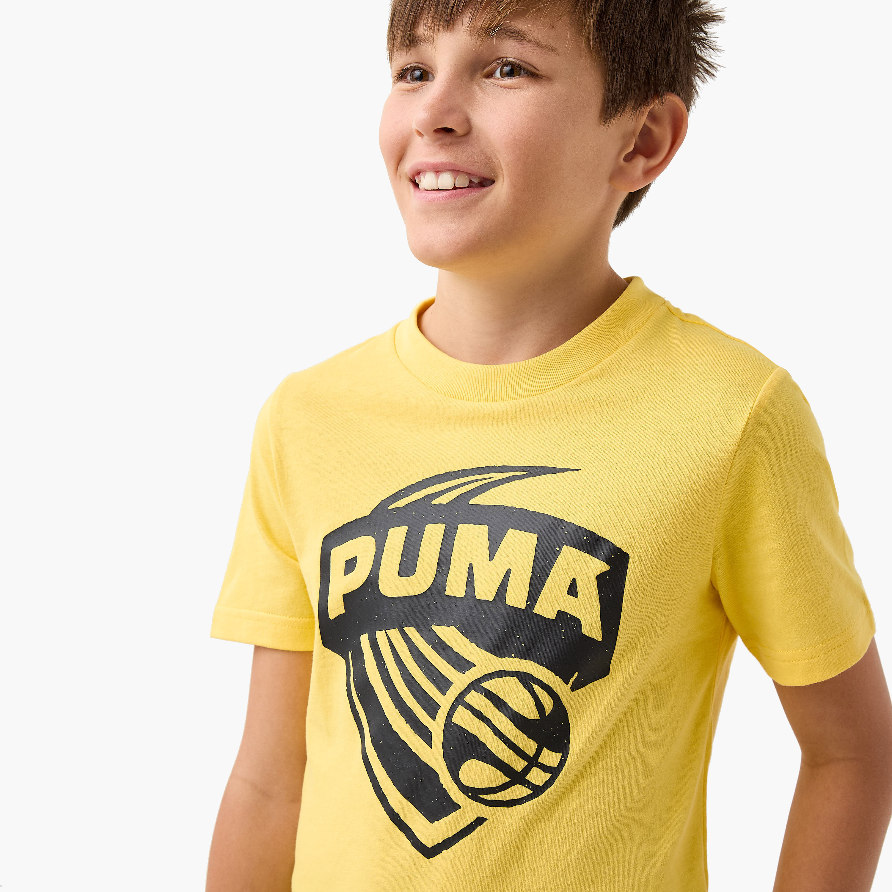 PUMA Graphic Print T-shirt with Short Sleeves-boys-clothing-sportswear-tops-image-4