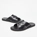 Duchini Men's Textured Slip-On Cross Strap Sandals-Men%27s Sandals-thumbnail-3