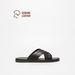 Duchini Men's Textured Slip-On Cross Strap Sandals-Men%27s Sandals-thumbnail-0