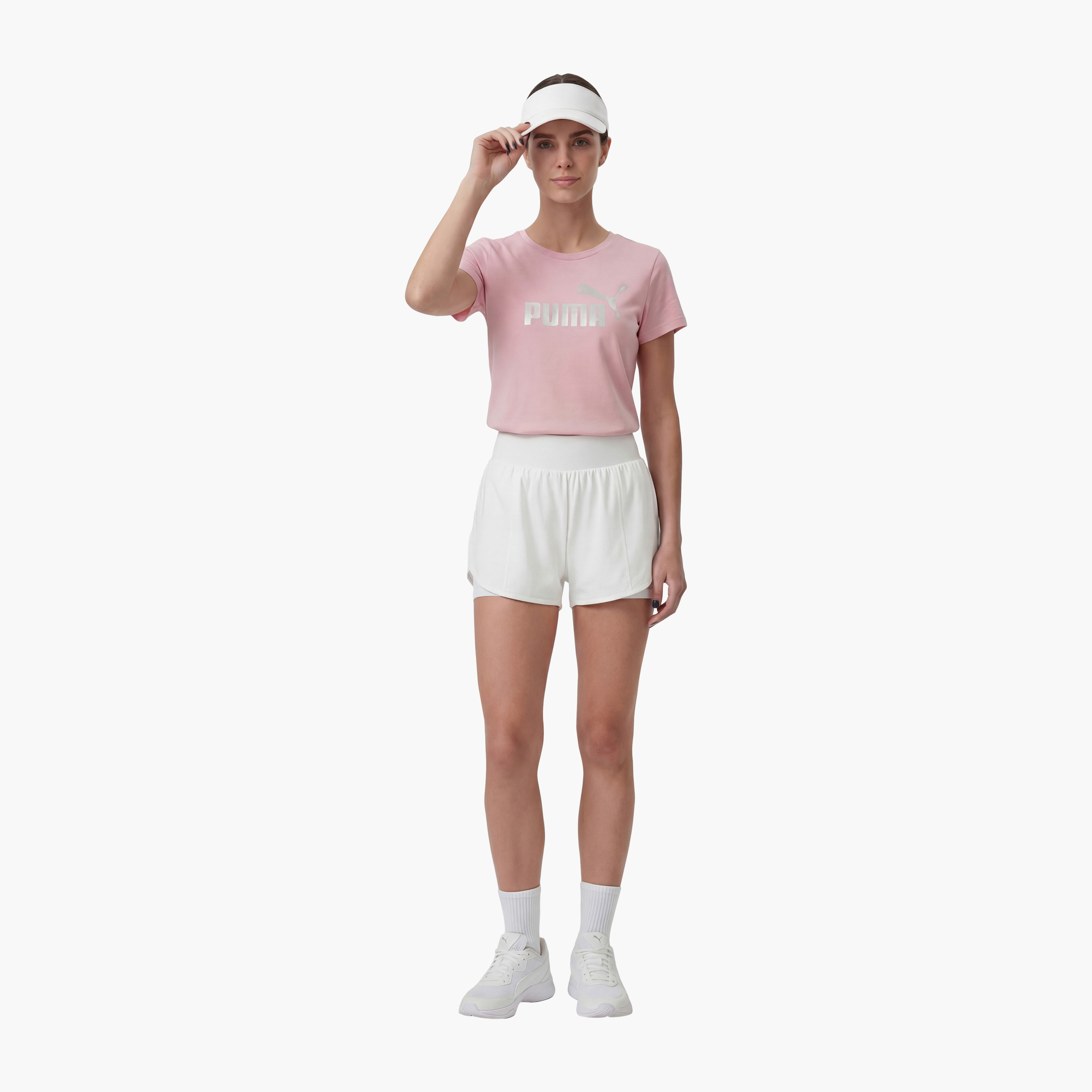 Puma Women ESS METALLIC No. 1 Logo Short Sleeves Tee-women-clothing-tshirts-image-2