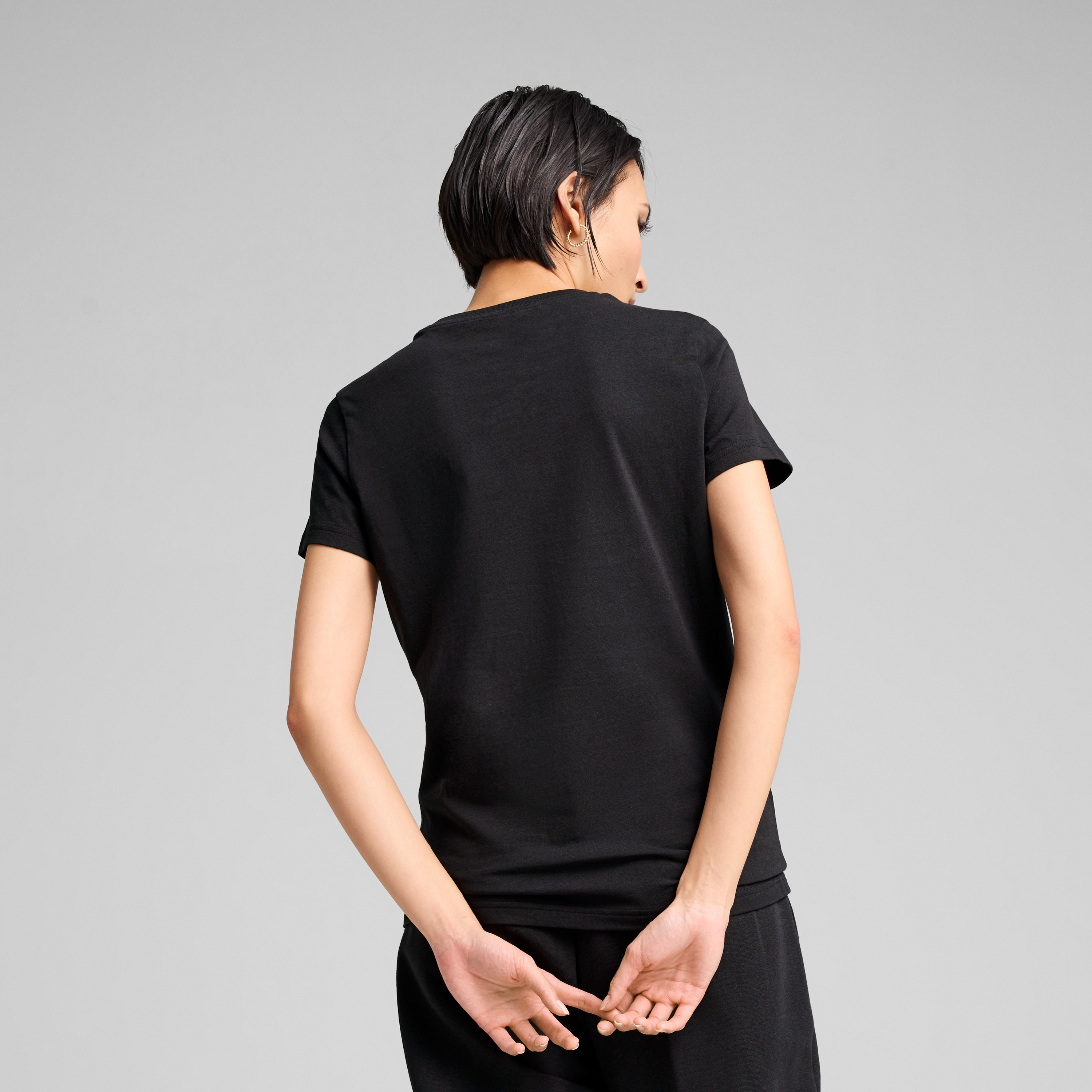 Puma Women ESS METALLIC No. 1 Logo Short Sleeves Tee-sports-women-clothing-tshirtsandvests-image-3
