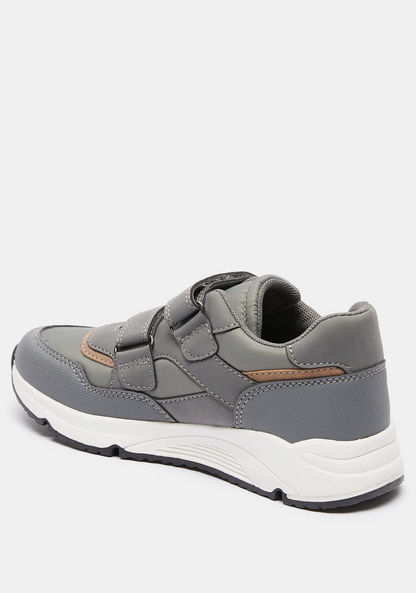 Mister Duchini Textured Sneakers with Hook and Loop Closure-Boy%27s Sneakers-image-3