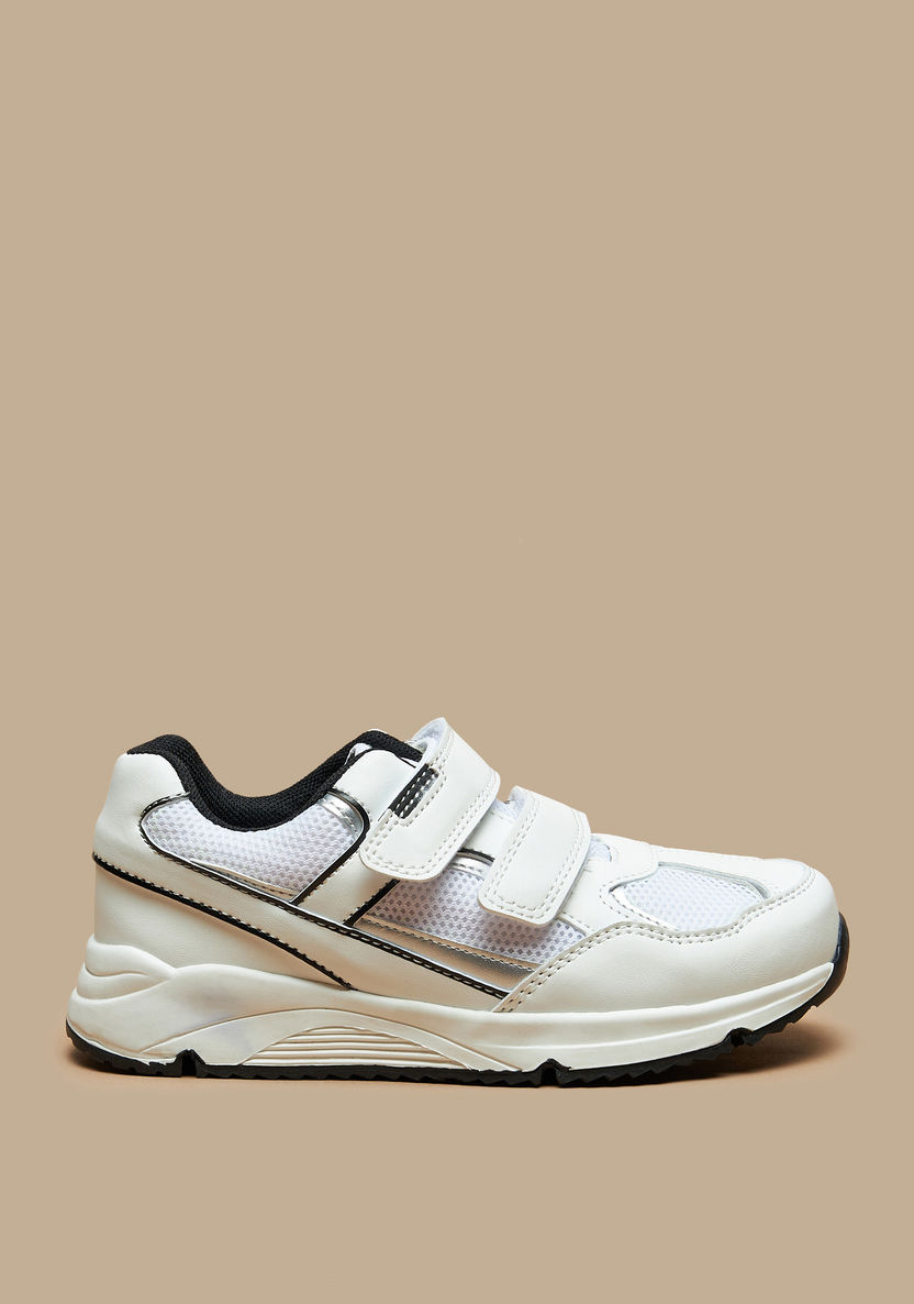 Mister Duchini Textured Sneakers with Hook and Loop Closure-Boy%27s Sneakers-image-2