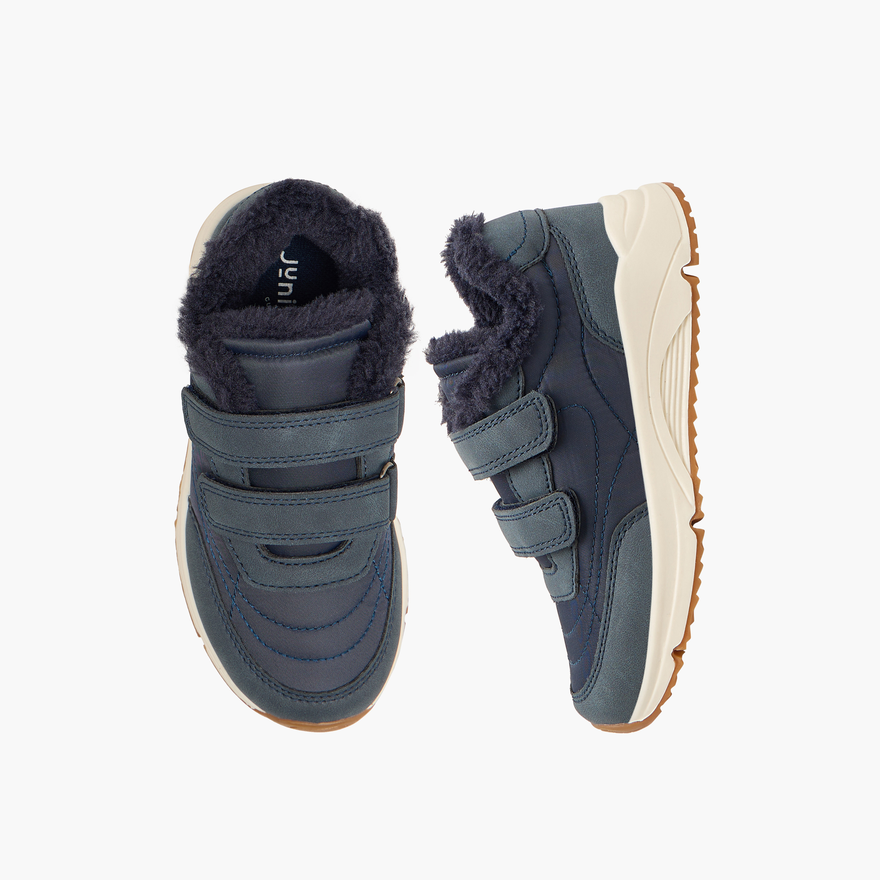 حذاء سنيكرز طول الكاحل بشريط إغلاق لاصق للأولاد من جونيورز-boys-shoes-sneakers-image-1