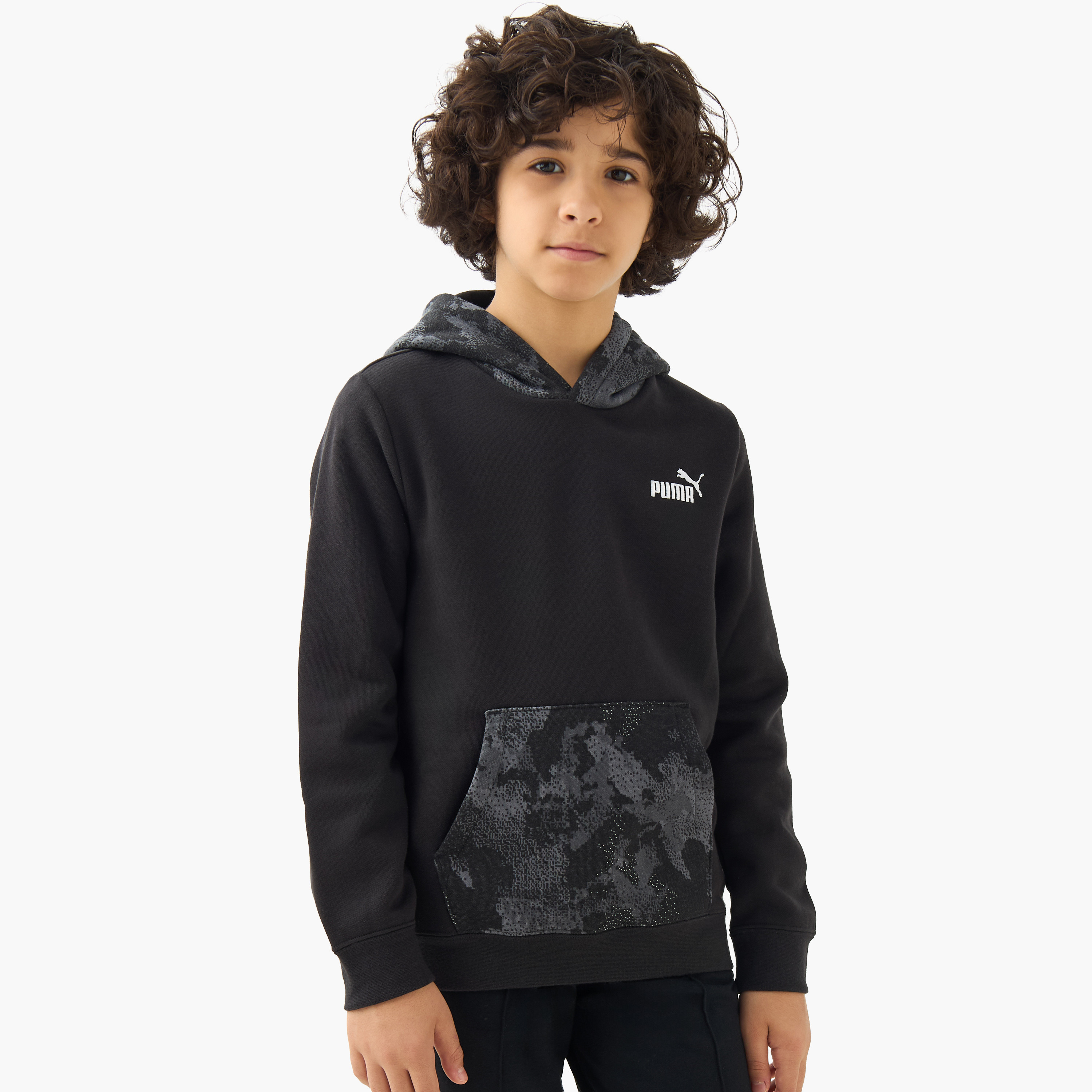 PUMA Boys Hooded Neck Sweatshirt with Kangaroo Pocket - Cotton - Long Sleeves-boys-clothing-sweatshirts-image-1