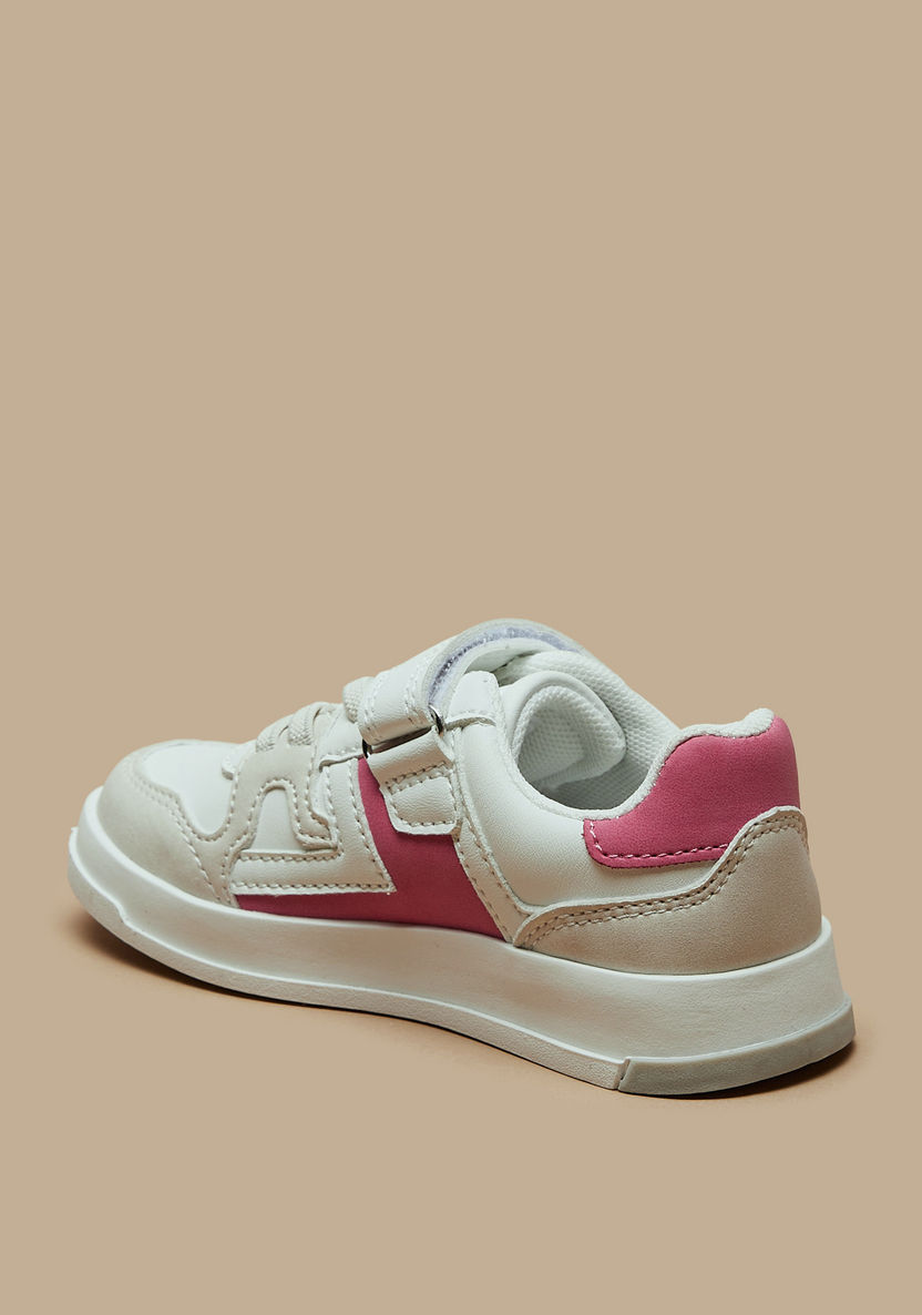Juniors Panelled Sneakers with Hook and Loop Closure-Girl%27s Sneakers-image-2