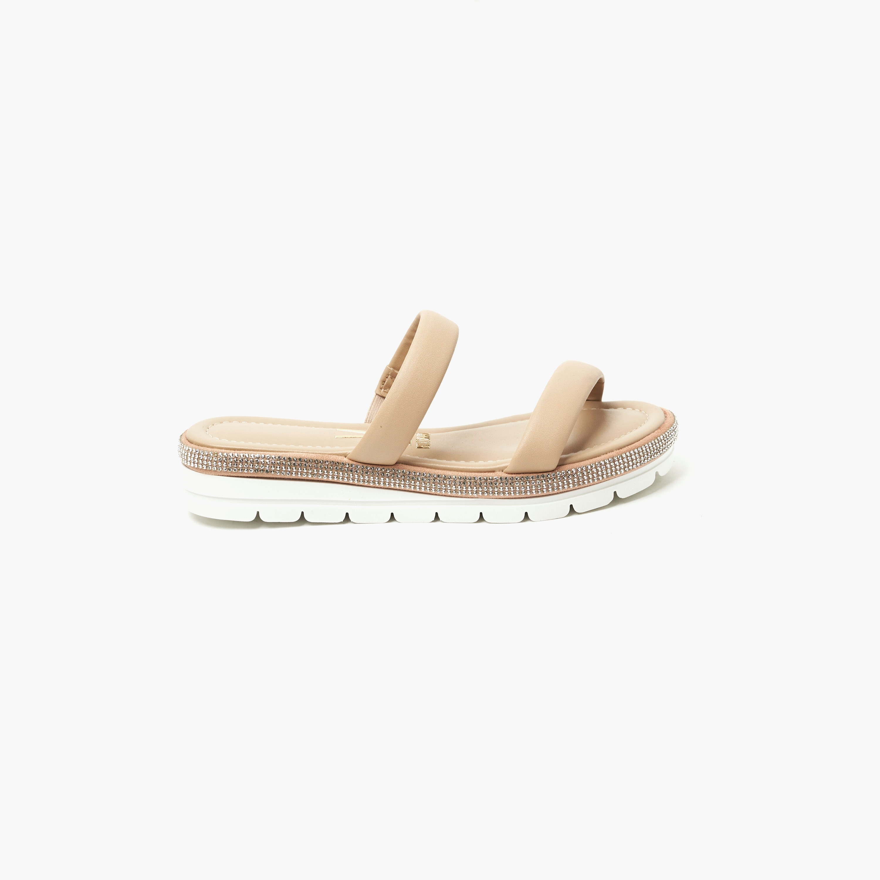 صندل نسائي مريح مسطح مع لمسة من الكريستال من فيزانو | 6388-540-19085-women-shoes-sandals-flats-image-2