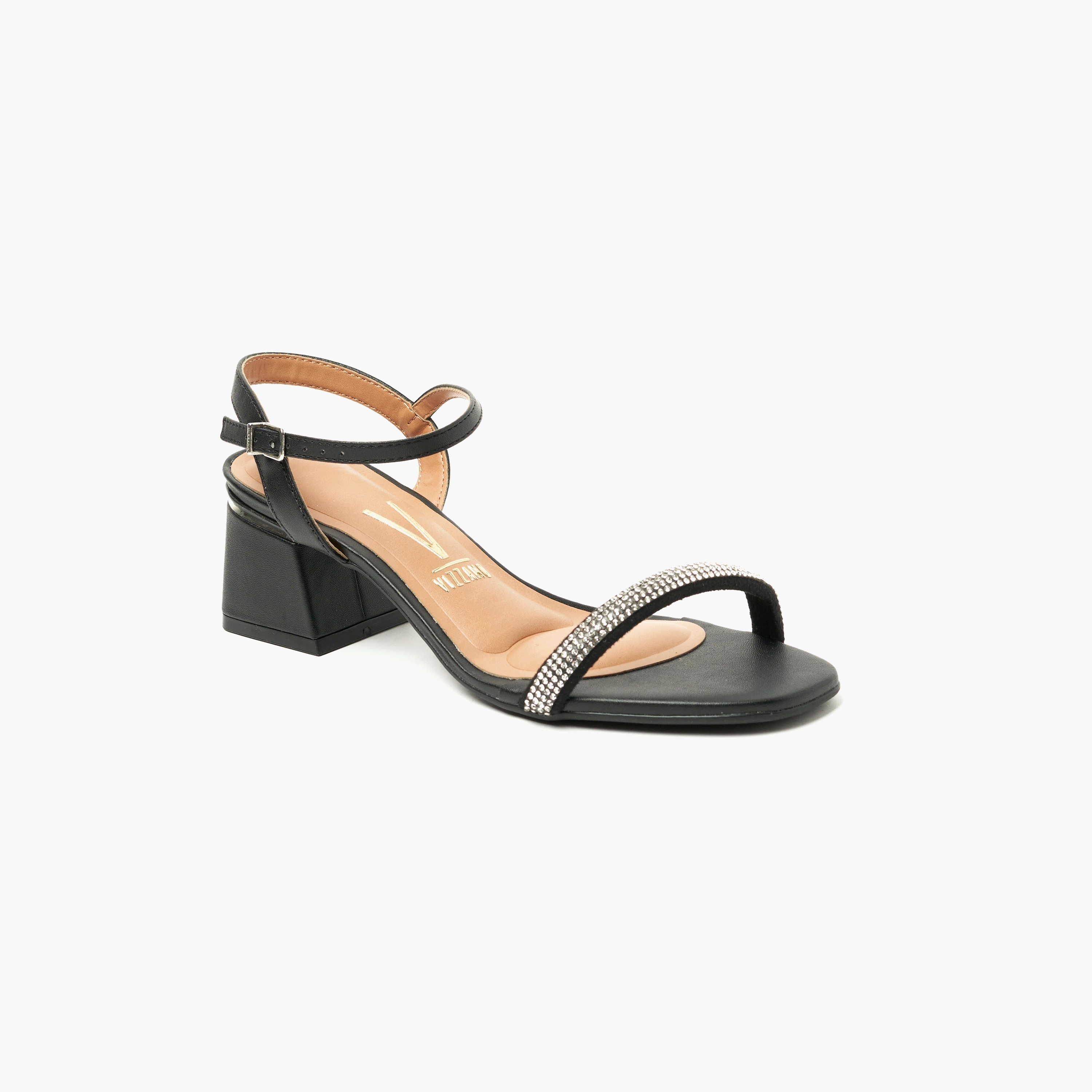 صندل حذاء نسائي بكعب عريض مع لمسة من الكريستال من فيزانو | 6428-130-24448-women-shoes-heels-image-1