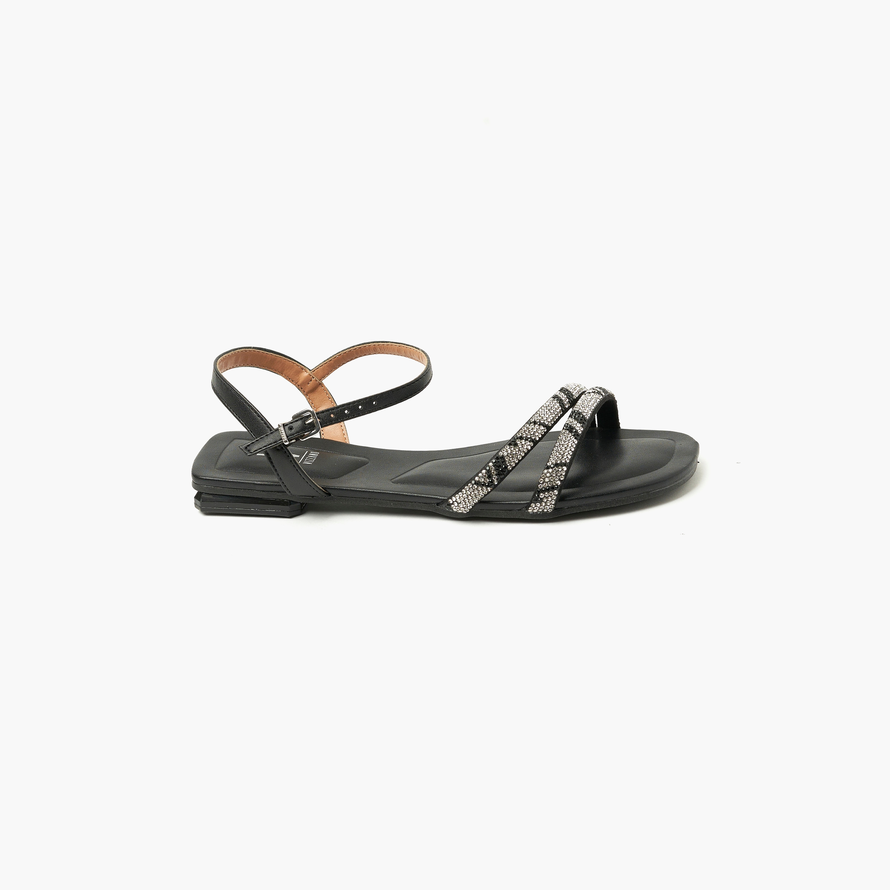 صندل نسائي مسطح مع لمسة من الكريستال من فيزانو | 6431-425-24448-women-shoes-sandals-flats-image-2