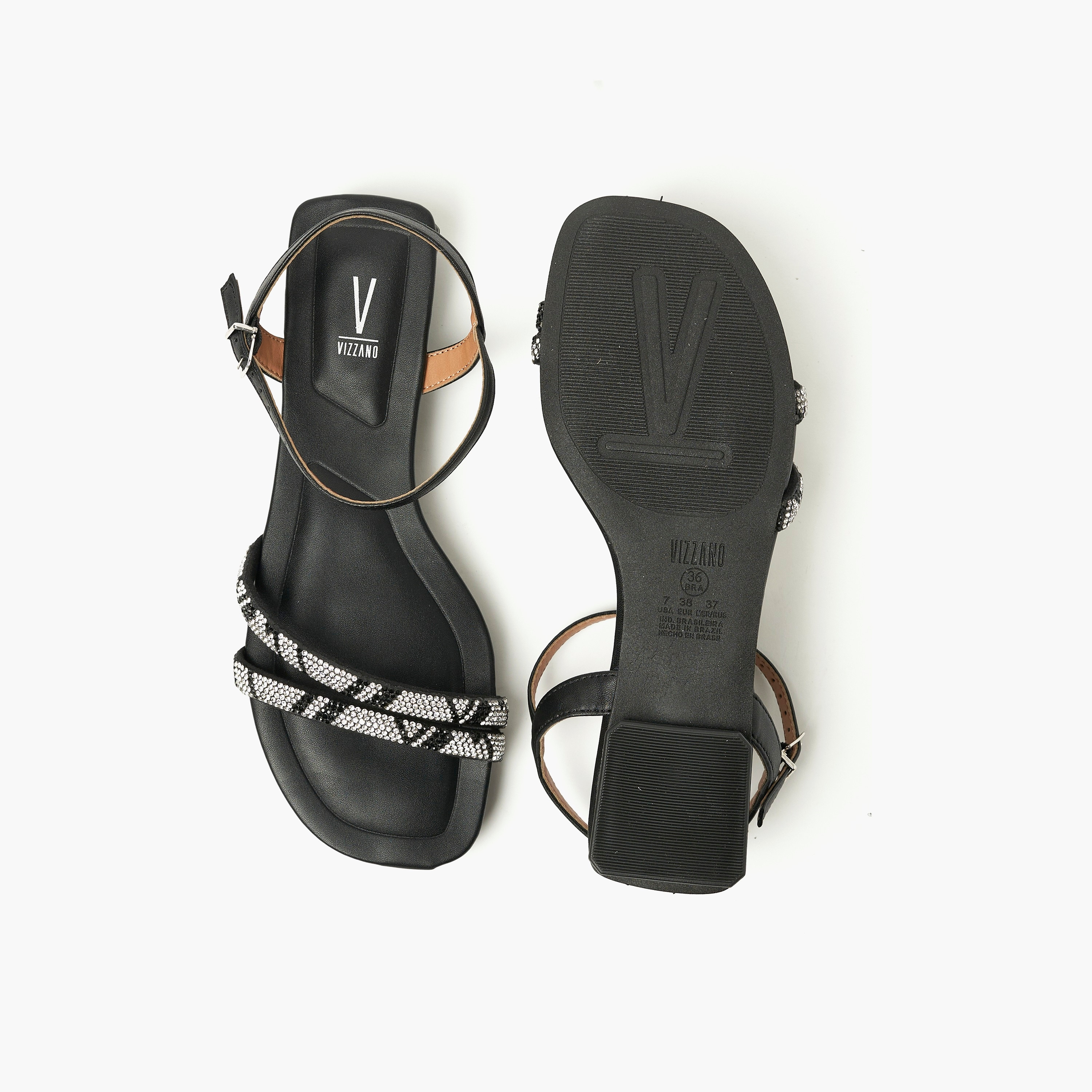 صندل نسائي مسطح مع لمسة من الكريستال من فيزانو | 6431-425-24448-women-shoes-sandals-flats-image-4