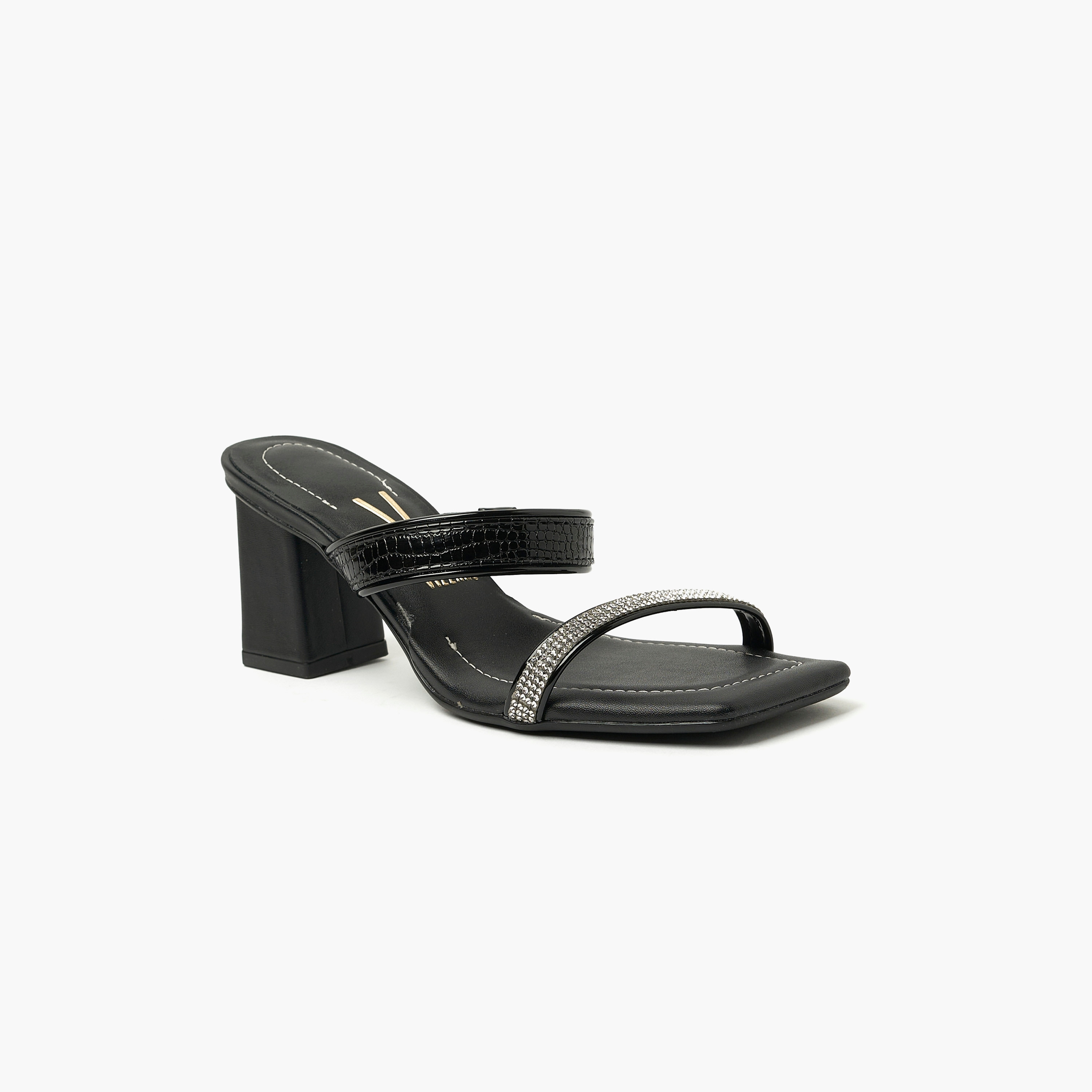 حذاء نسائي بكعب عريض مع لمسة من الكريستال من فيزانو | 6455-123-26648-women-shoes-heels-image-1