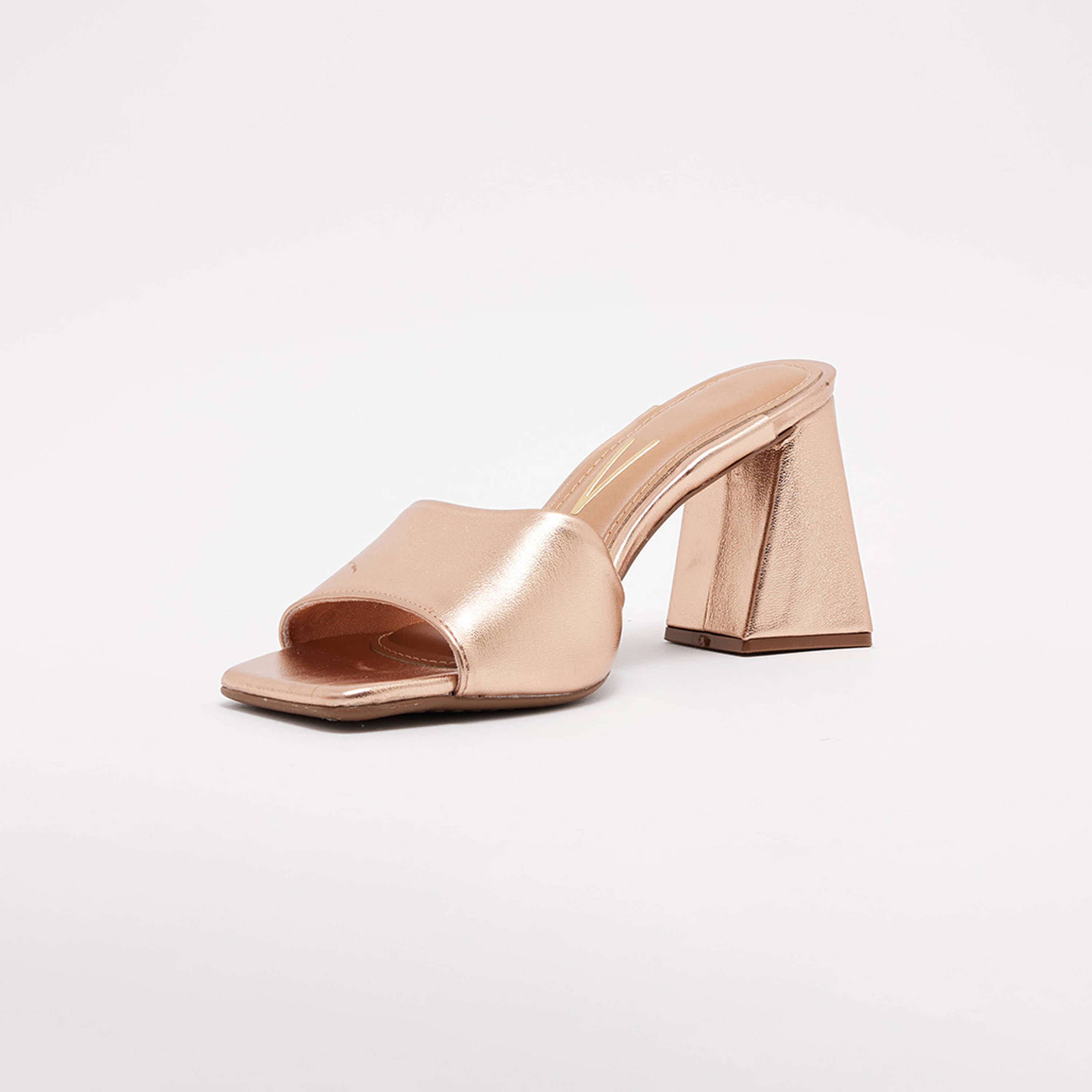 Vizzano by Geoomnii Women's Metallic Open Toe Block Heels | 6464-400-14710       -women-shoes-heels-image-2