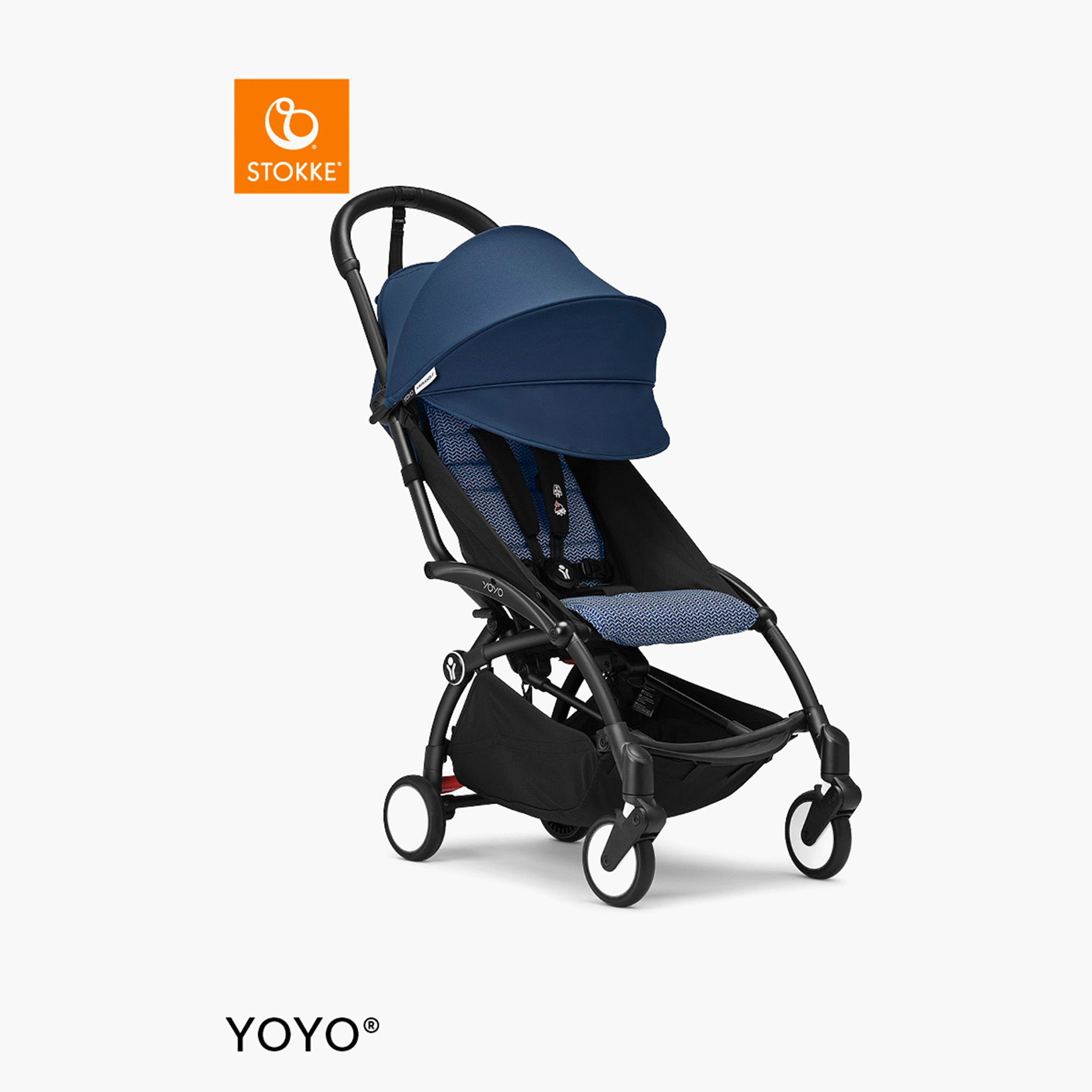 Stokke YOYO³ Black frame with 6+ color pack Air France-baby-gear-strollersandprams-strollers-image-1