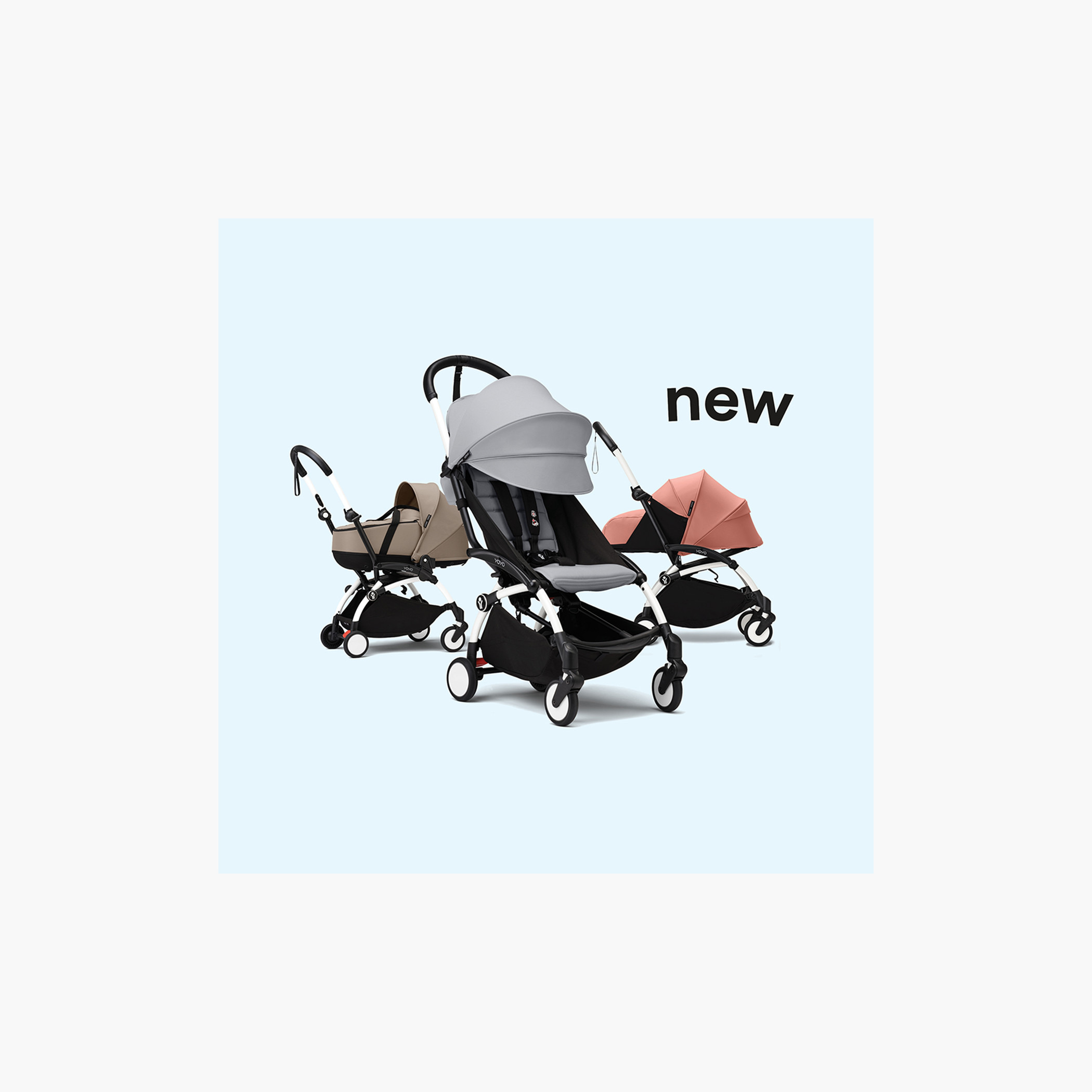 Stokke YOYO³ Black frame with 6+ color pack Aqua-baby-gear-strollersandprams-strollers-image-4