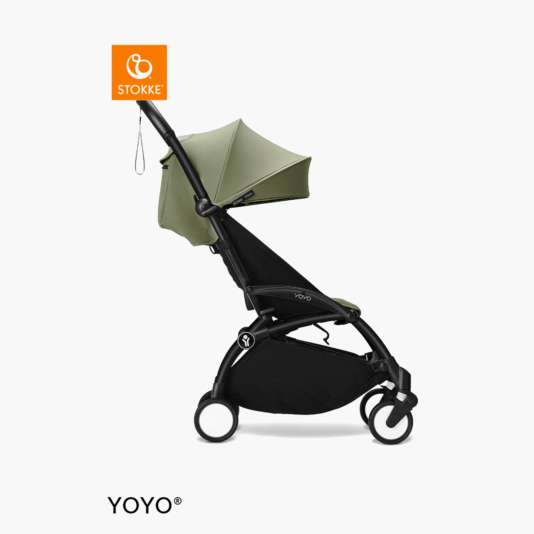 Stokke YOYO³ Black frame with 6+ color pack Olive-baby-gear-strollersandprams-strollers-image-1