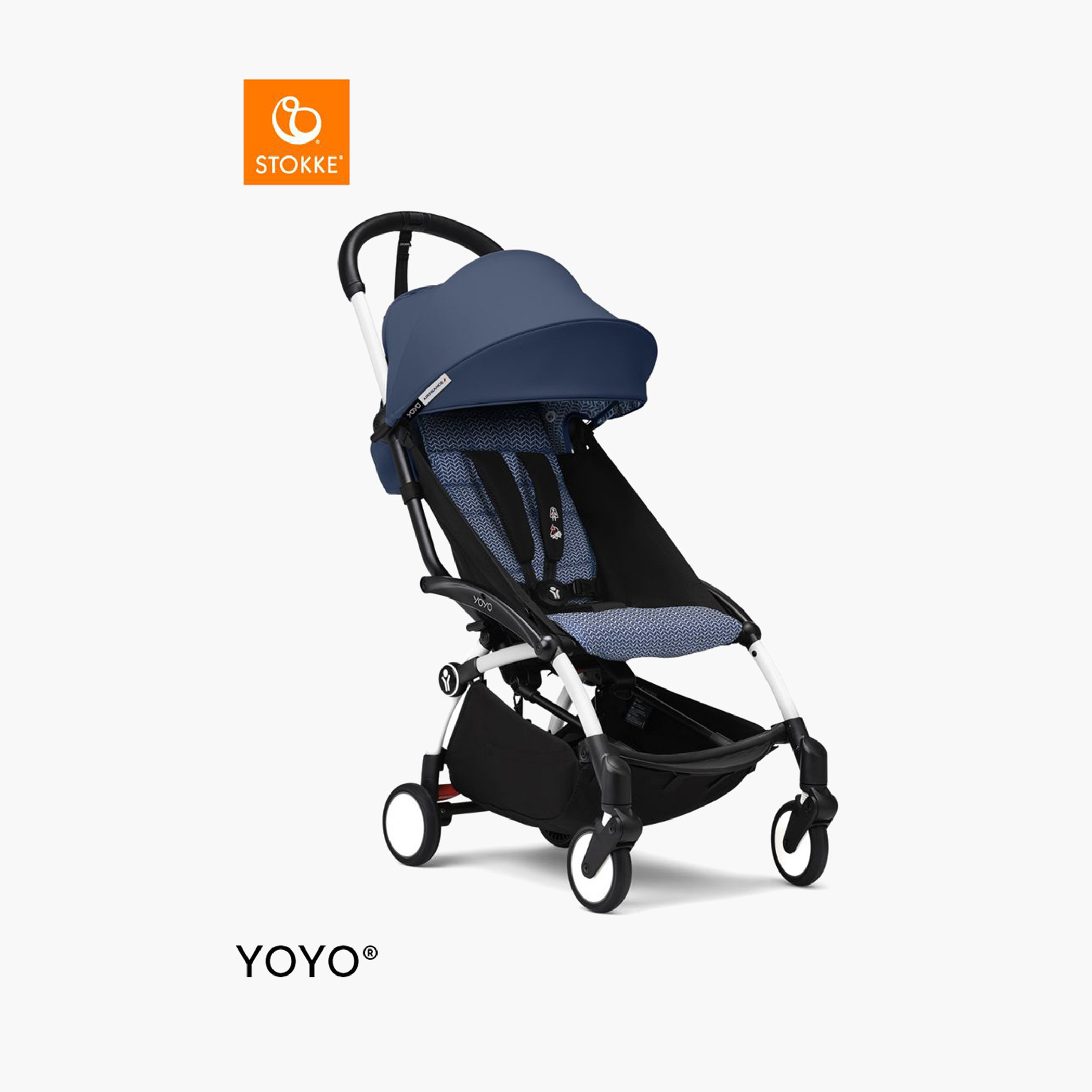 Stokke YOYO³ White frame with 6+ color pack Air France-baby-gear-strollersandprams-strollers-image-1