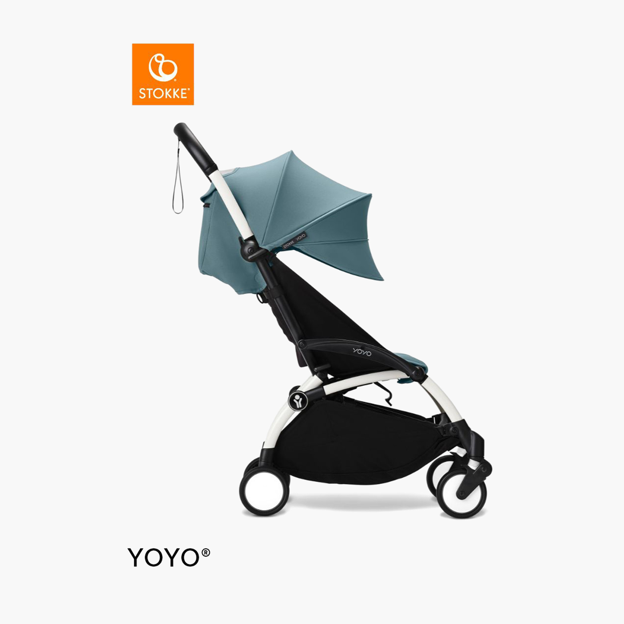 Stokke YOYO³ White frame with 6+ color pack Aqua-baby-gear-strollersandprams-strollers-image-2