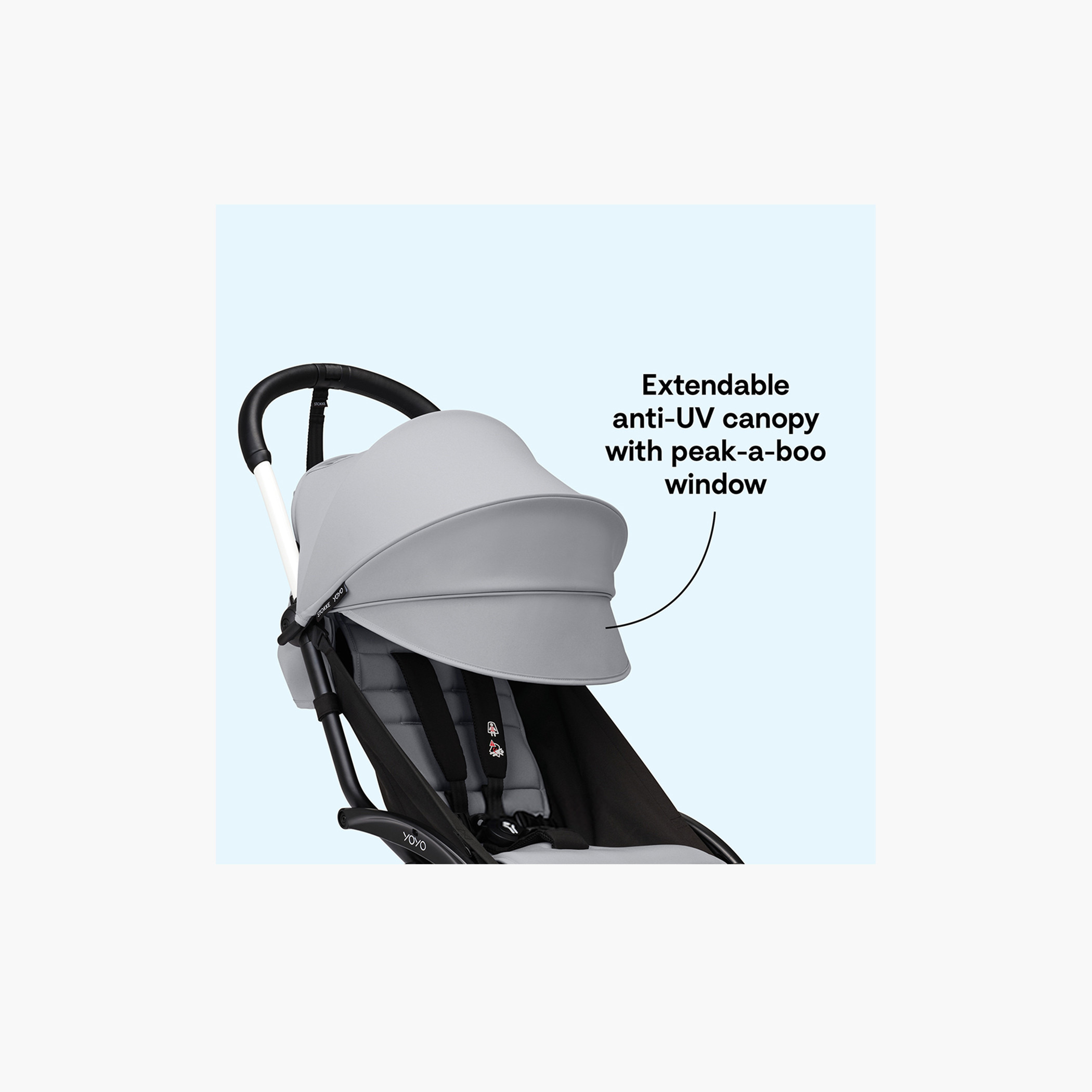 Stokke YOYO³ White frame with 6+ color pack Black-baby-gear-strollersandprams-strollers-image-5