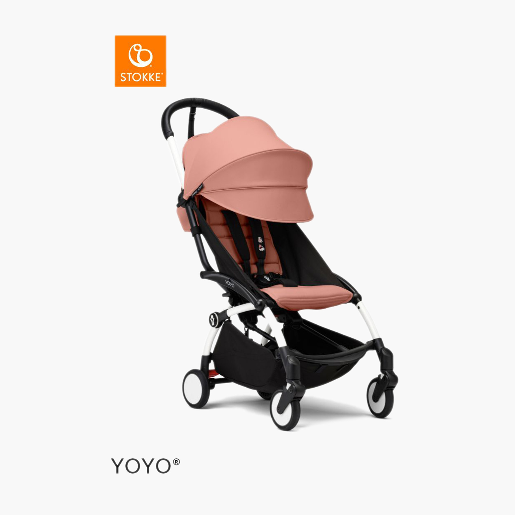 Stokke YOYO³ White frame with 6+ color pack Ginger-baby-gear-strollersandprams-strollers-image-1
