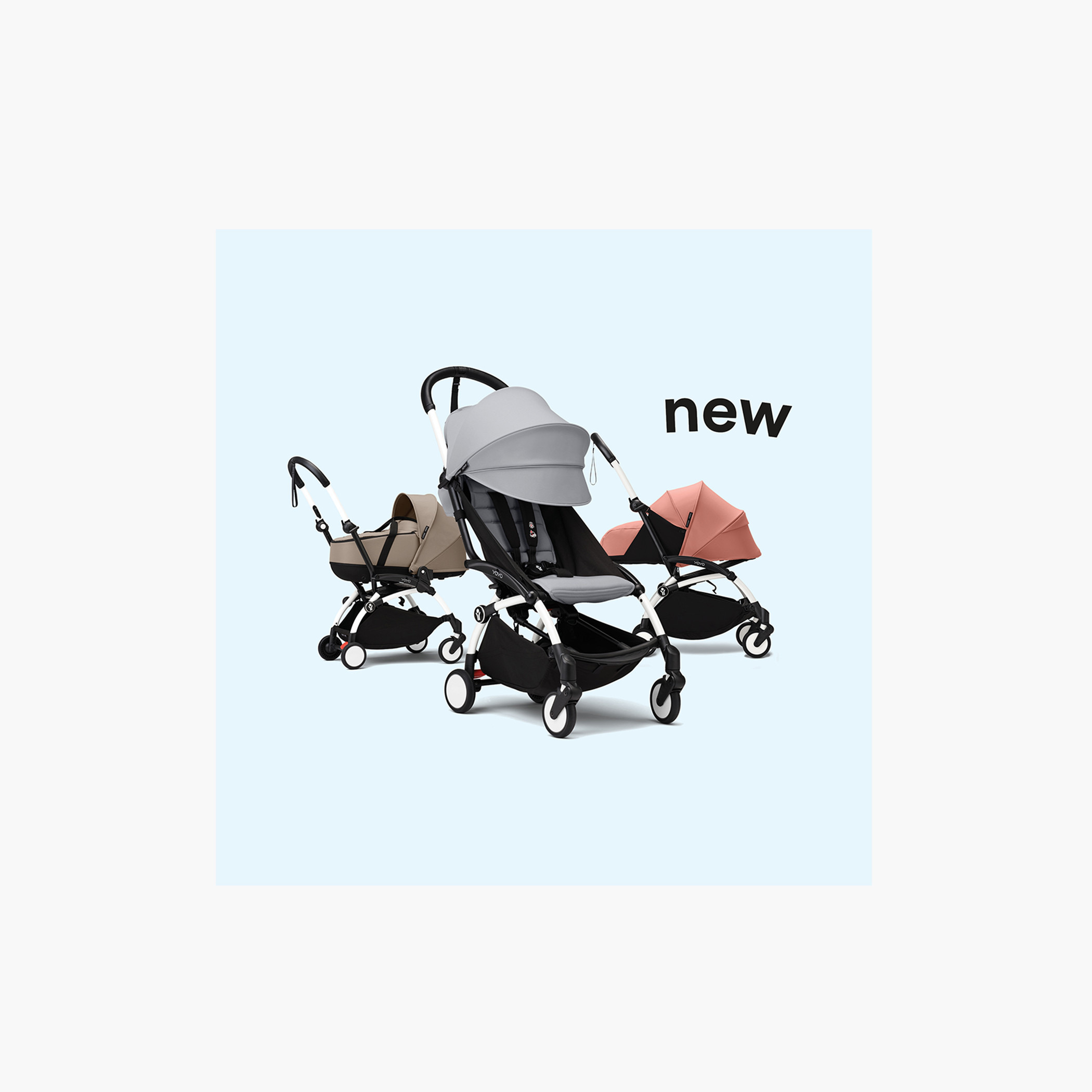 Stokke YOYO³ White frame with 6+ color pack Ginger-baby-gear-strollersandprams-strollers-image-9