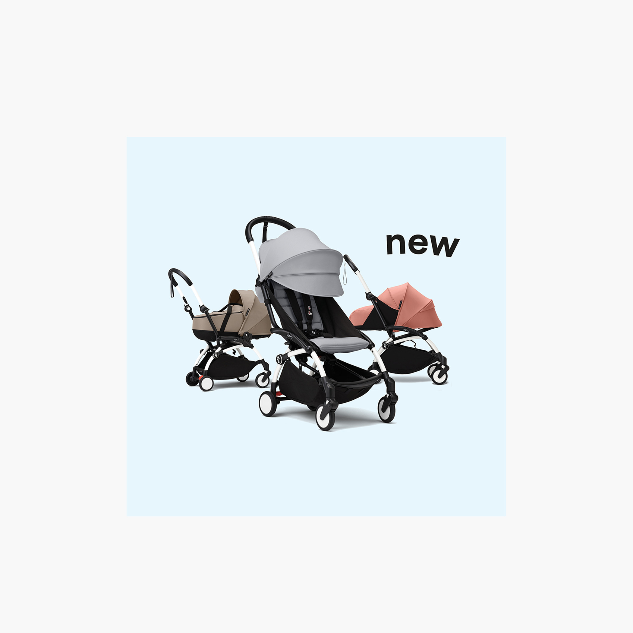 Stokke YOYO³ White frame with 6+ color pack Taupe-baby-gear-strollersandprams-strollers-image-9