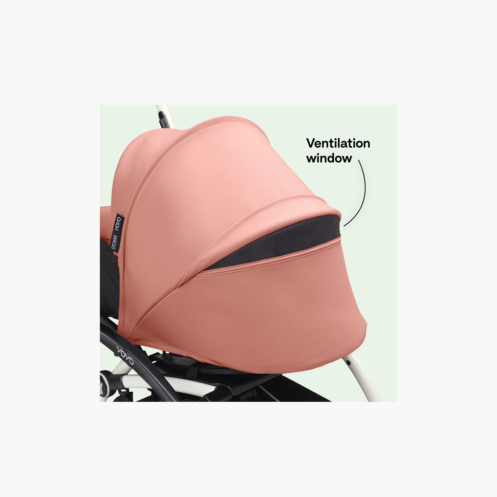 Stokke YOYO³ White frame with 0+ newborn pack Toffee-baby-gear-strollersandprams-strollers-image-8