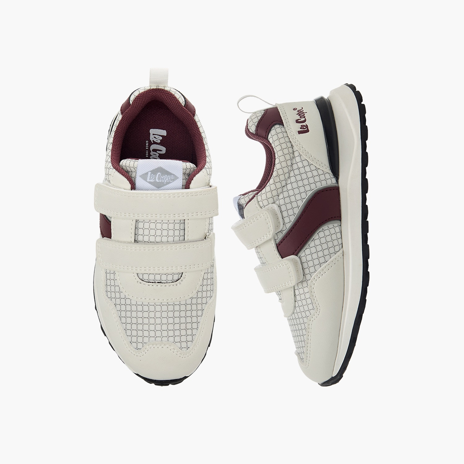 حذاء سنيكرز بطول الكاحل وشريط إغلاق لاصق وطبعات للبنات من لي كوبر-girls-shoes-sneakers-image-1