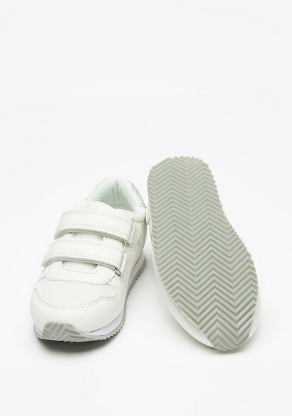 Juniors Panelled Sneakers with Hook and Loop Closure-Girl%27s Sneakers-image-1