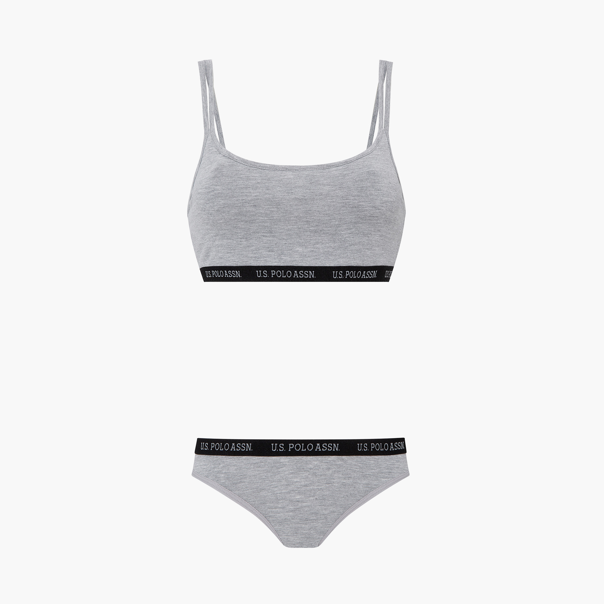 طقم حمالة صدر وحزام قابل للتعديل سادة أزرق كحلي للنساء من يو اس بولو اسن-women-clothing-lingerie-lingeriesets-image-7