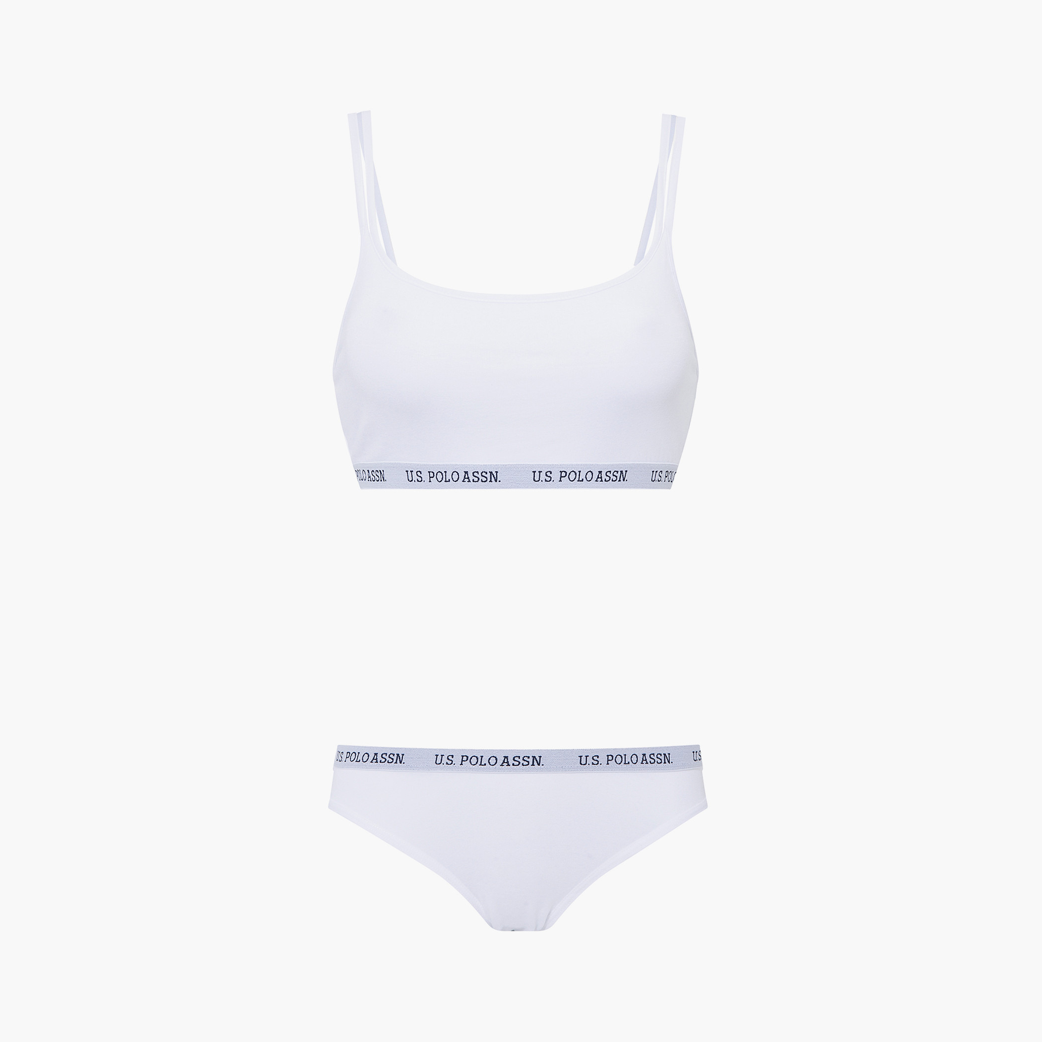 طقم حمالة صدر وحزام قابل للتعديل سادة أزرق كحلي للنساء من يو اس بولو اسن-women-clothing-lingerie-lingeriesets-image-11