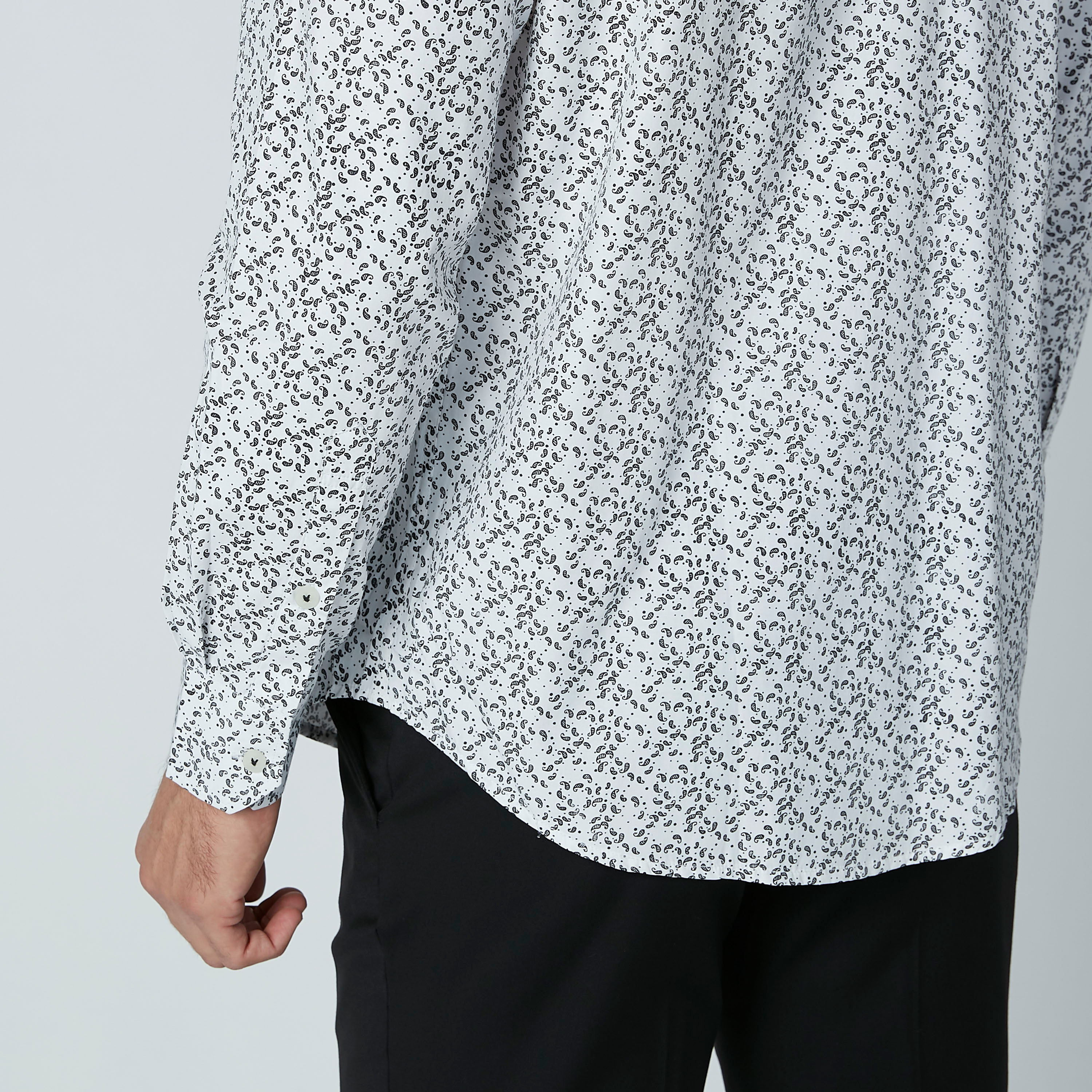 Easy Iron Printed Shirt with Long Sleeves and Complete Placket-men-clothing-shirts-image-6