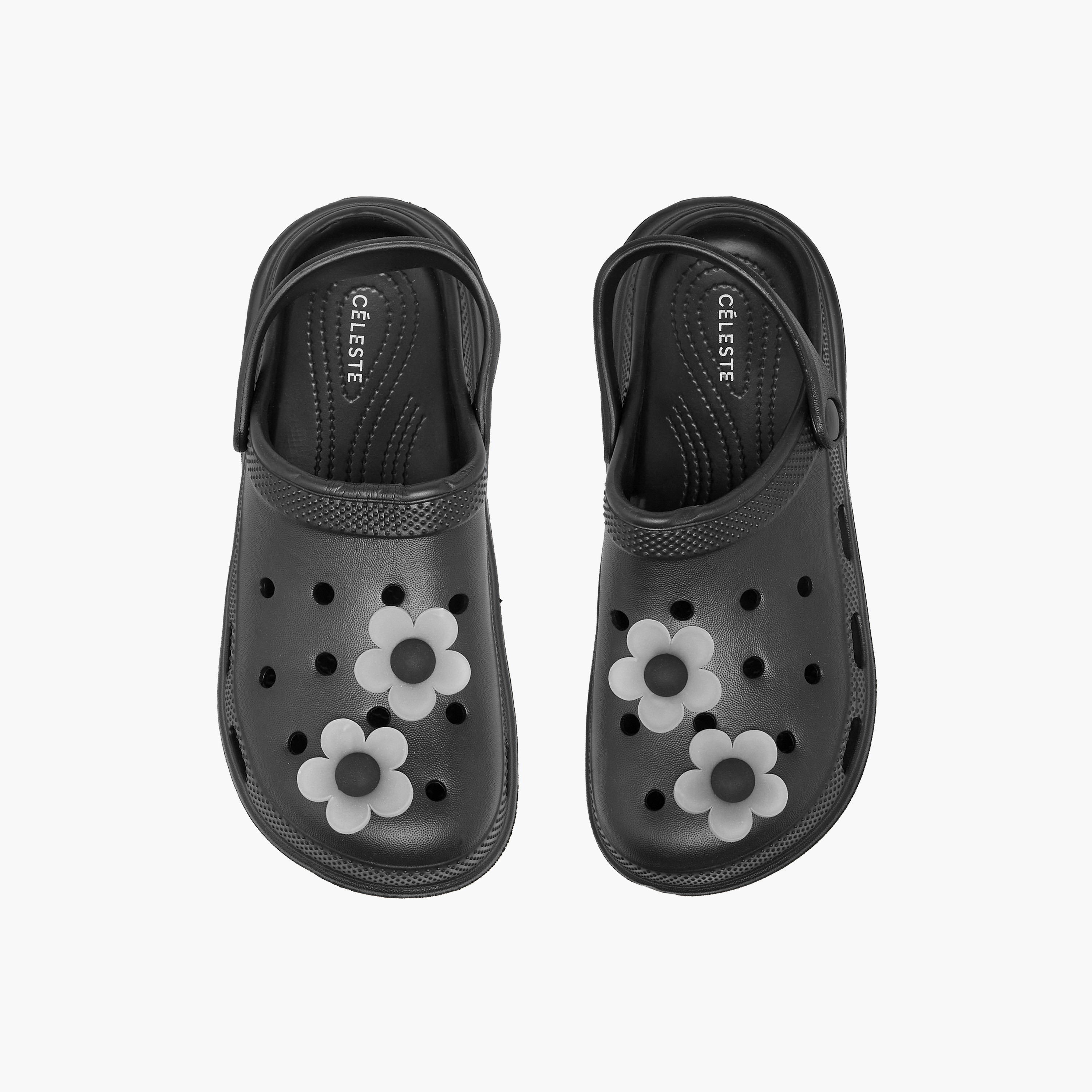 Celeste Women Floral Accent Backstrap Clogs-women-shoes-sandals-flats-image-1