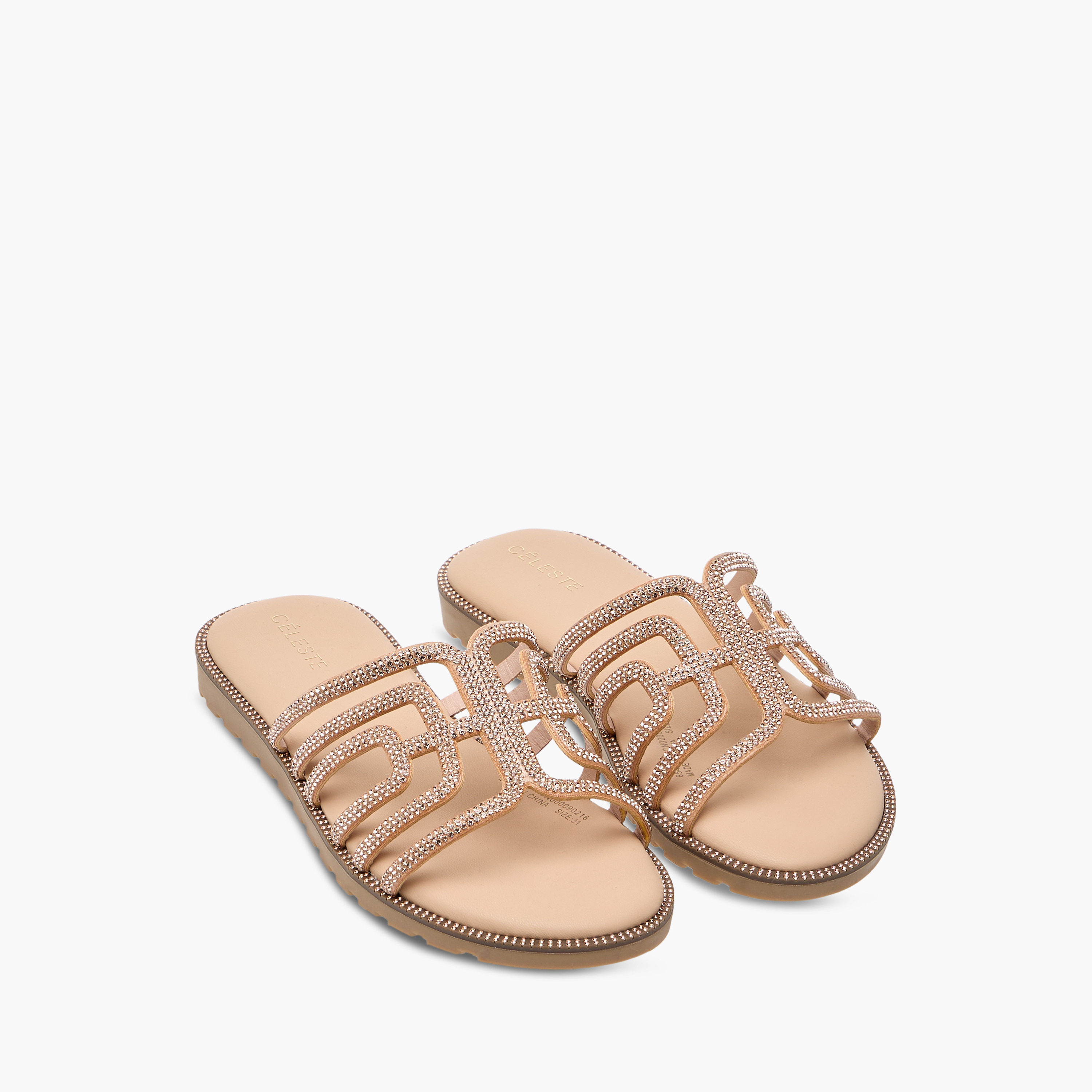 Celeste Girl's Embellished Slip-On Sandals-girls-shoes-sandals-image-1
