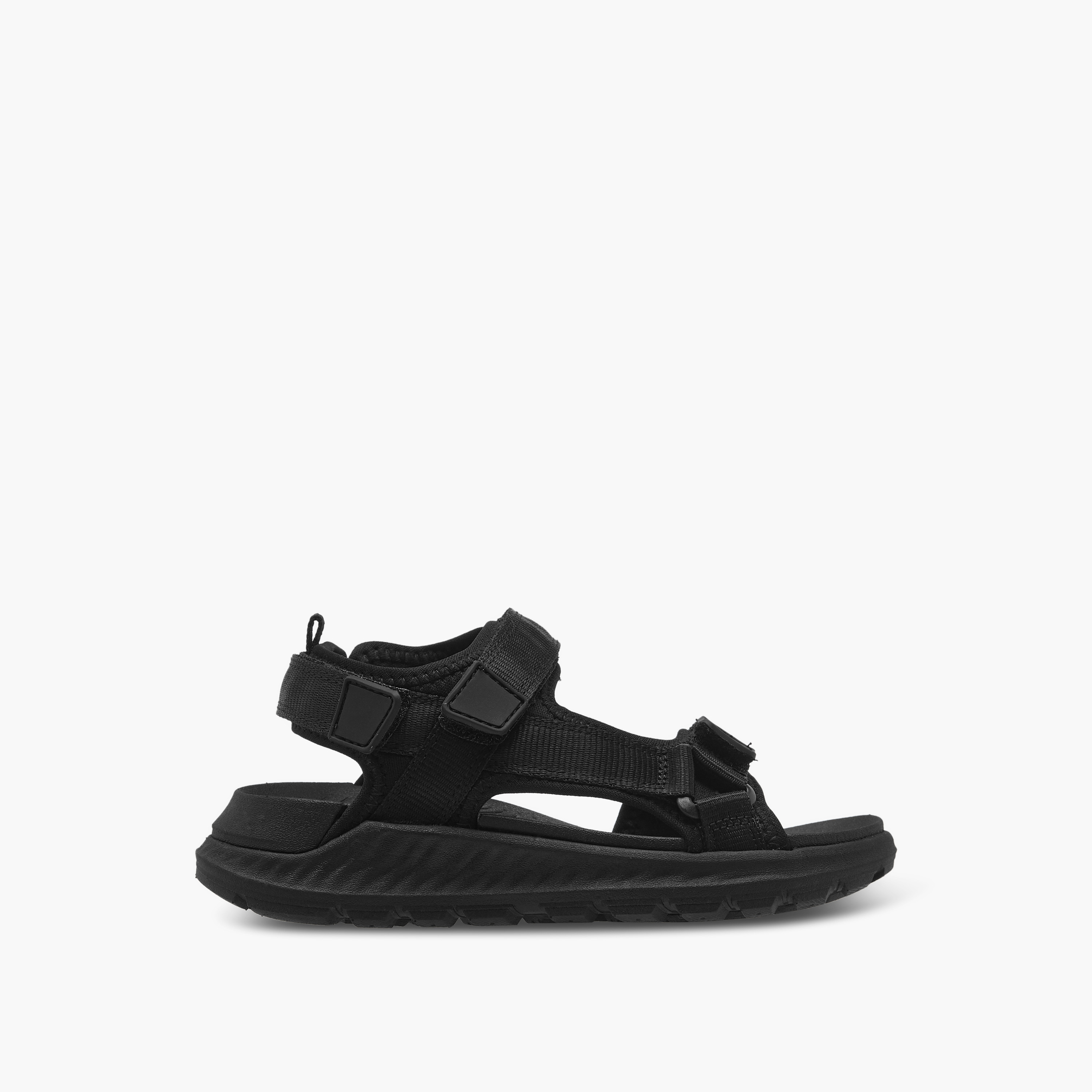 Mister Duchini Textured Floaters with Hook and Loop Closure-boys-shoes-sandals-image-3
