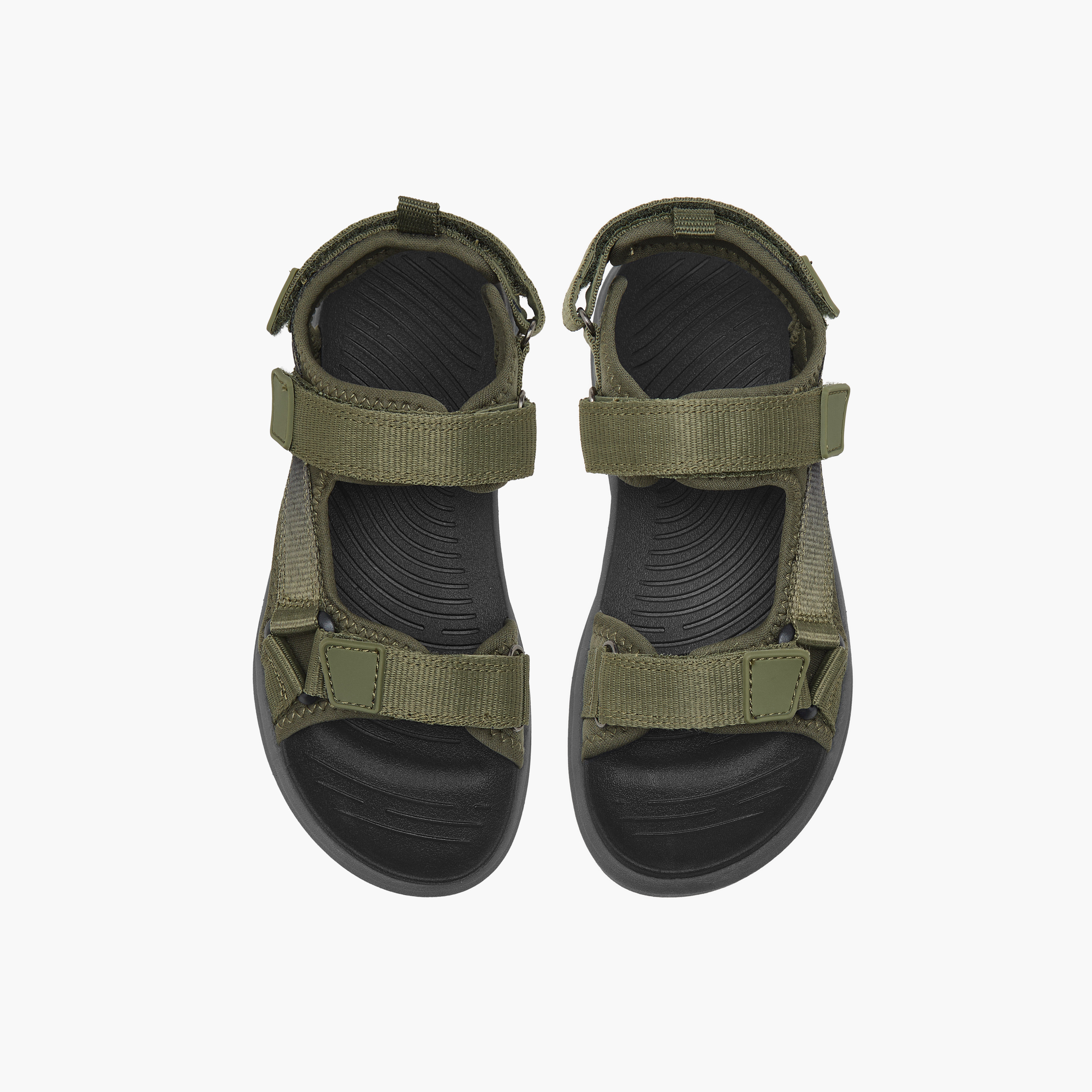 Mister Duchini Textured Floaters with Hook and Loop Closure-boys-shoes-sandals-image-5