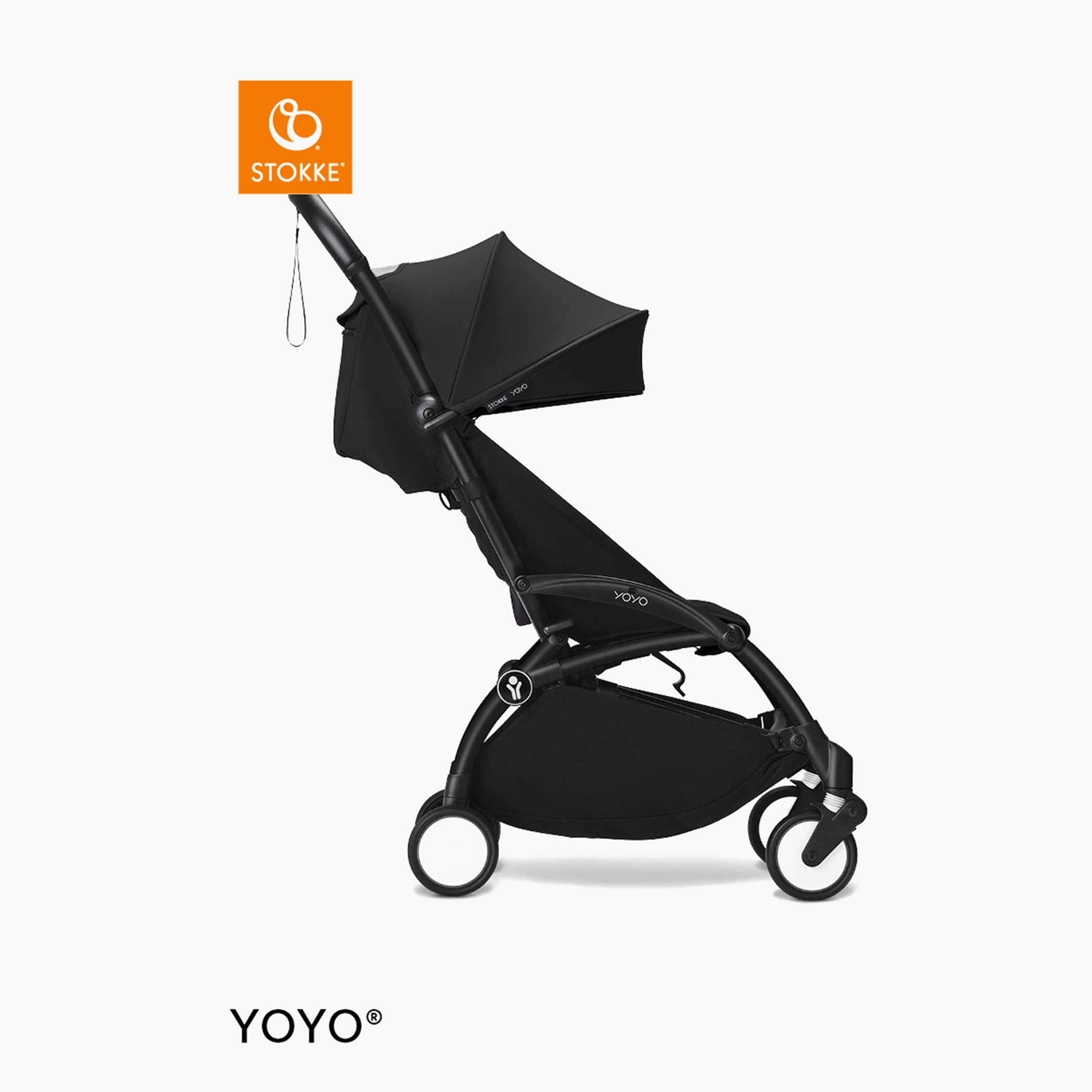 Stokke YOYO³ Black frame with 6+ Color Pack - Black-baby-gear-strollersandprams-strollers-image-1