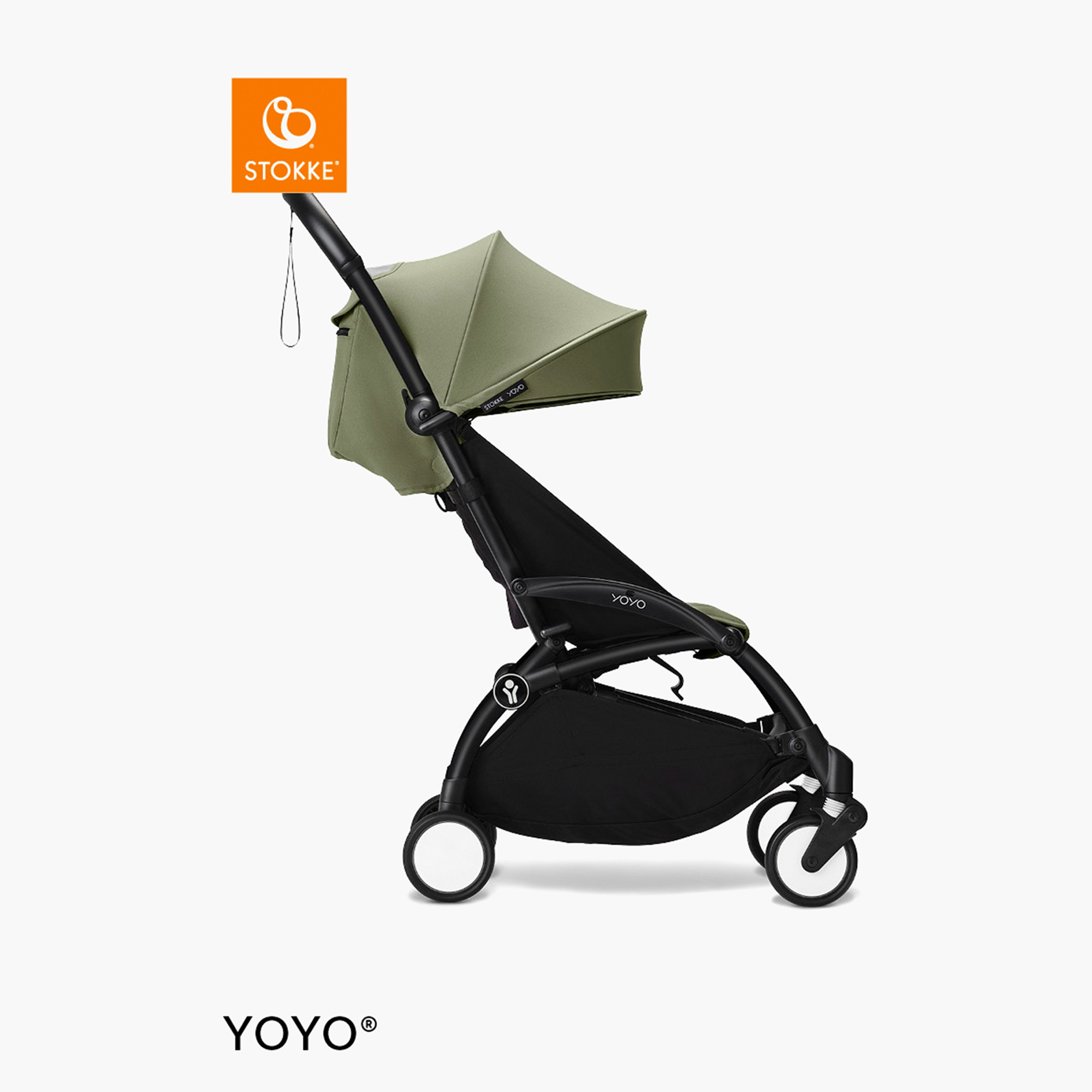 Stokke YOYO³ Black frame with 6+ Color Pack - Olive-baby-gear-strollersandprams-strollers-image-5