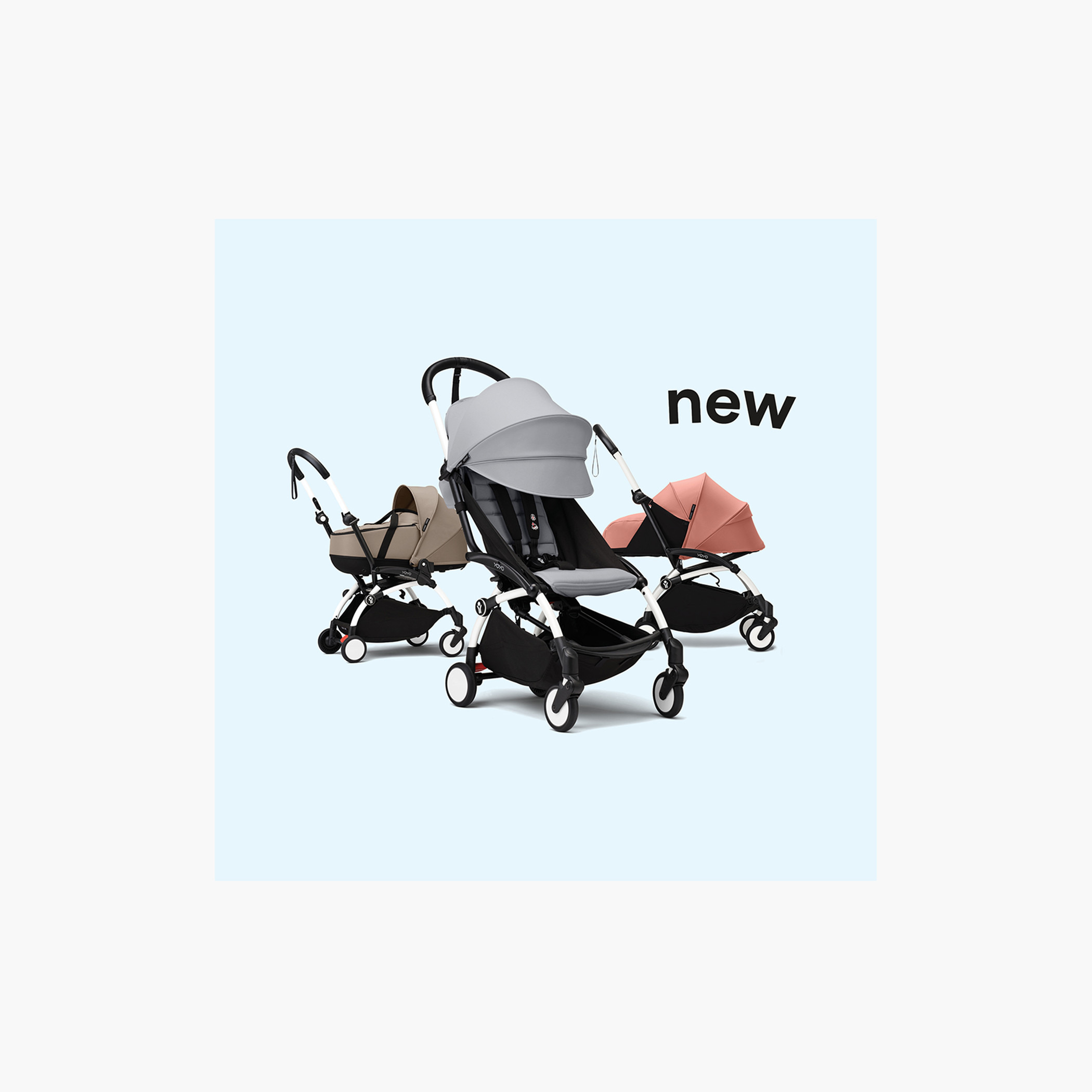 Stokke YOYO³ White frame with 6+ Color Pack - Olive-baby-gear-strollersandprams-strollers-image-2