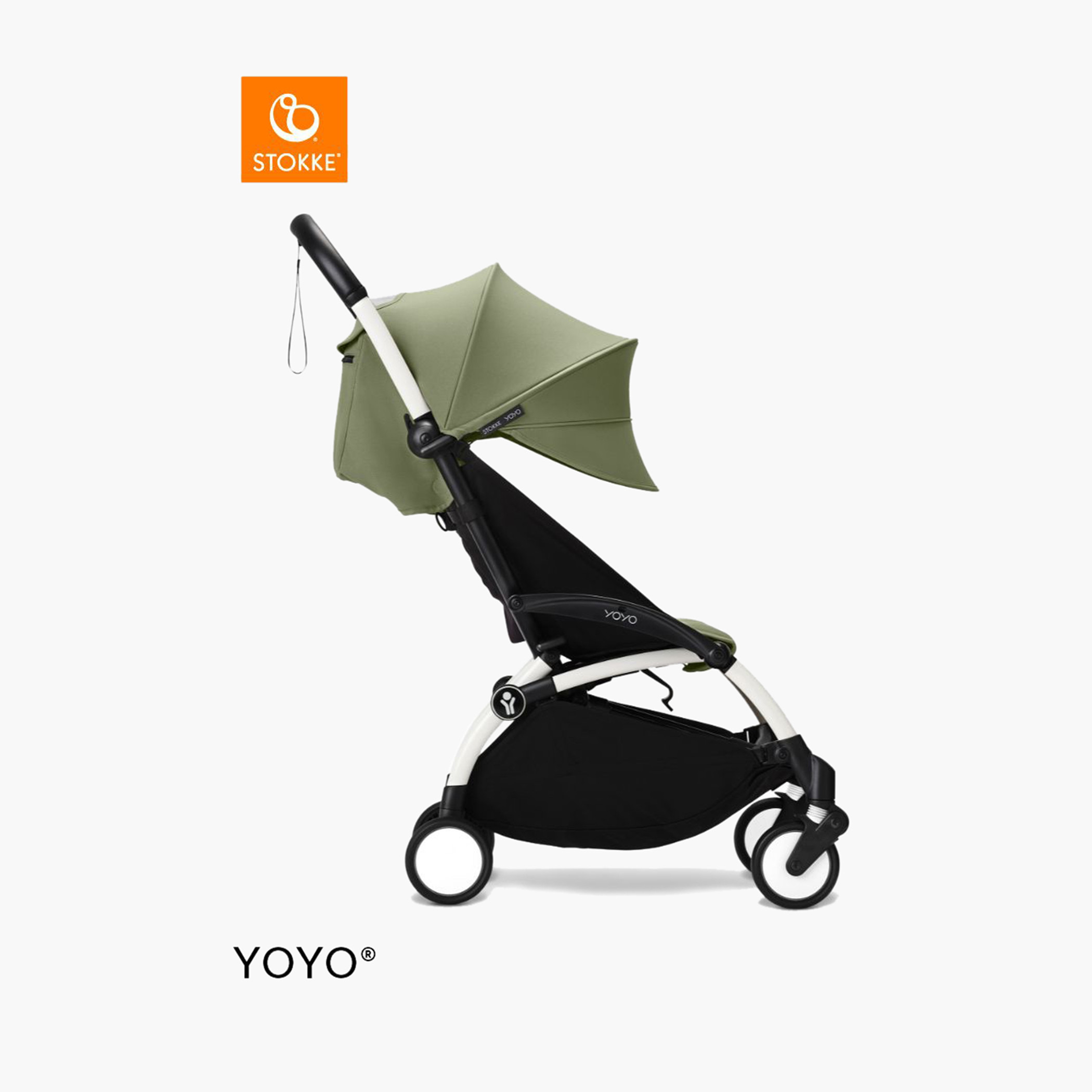 Stokke YOYO³ White frame with 6+ Color Pack - Olive-baby-gear-strollersandprams-strollers-image-5