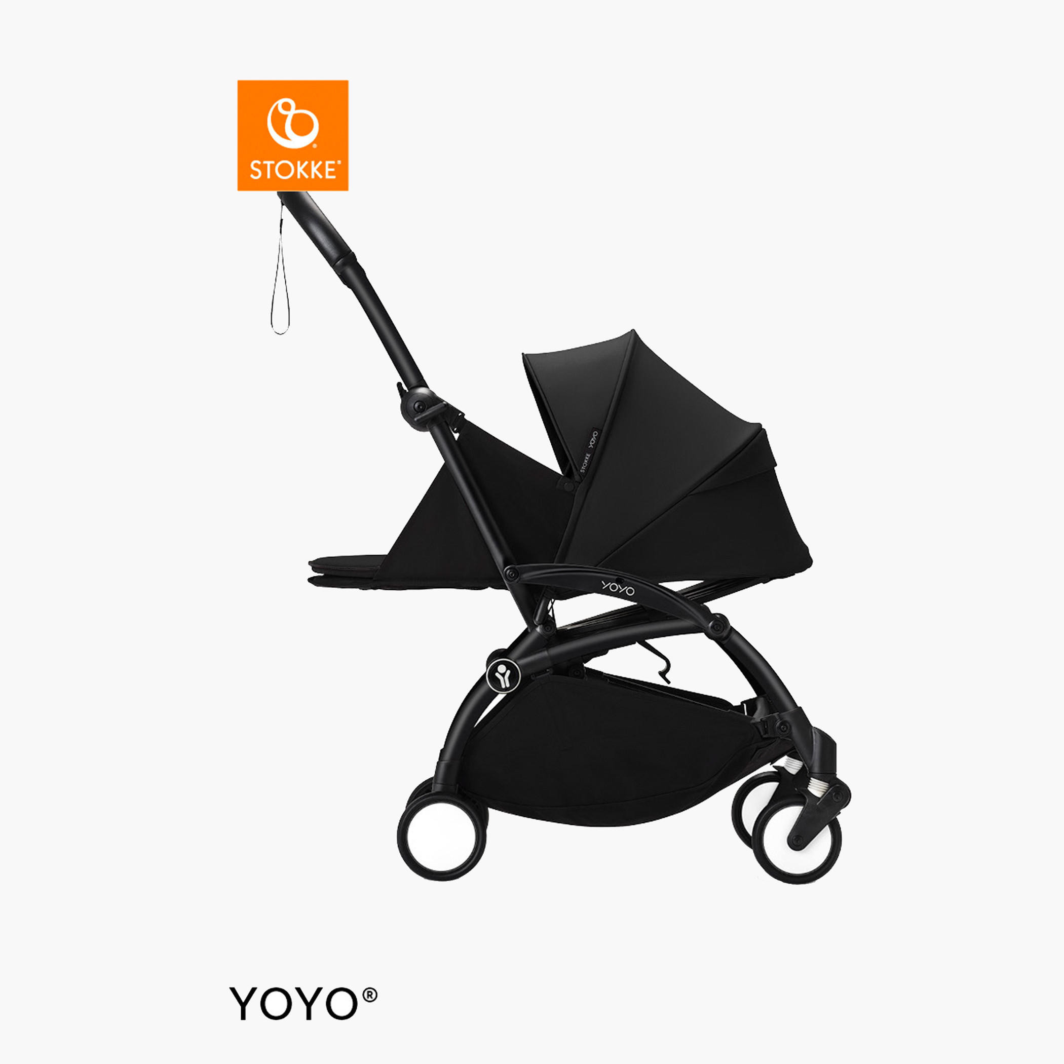 Stokke YOYO³ Black frame with 0+ Newborn Pack - Black-baby-gear-strollersandprams-strollers-image-10