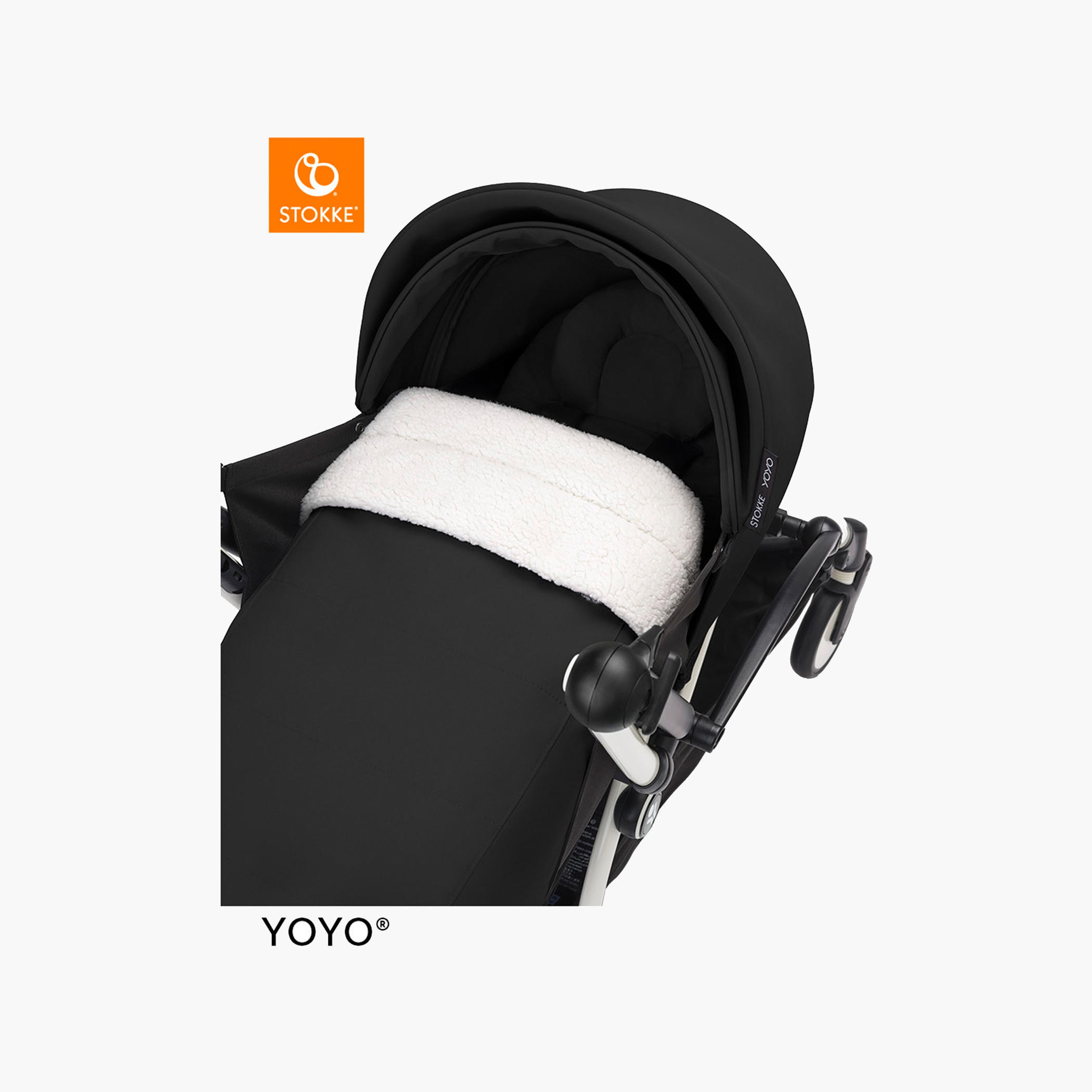 Stokke YOYO³ Black frame with 0+ Newborn Pack - Black-baby-gear-strollersandprams-strollers-image-9