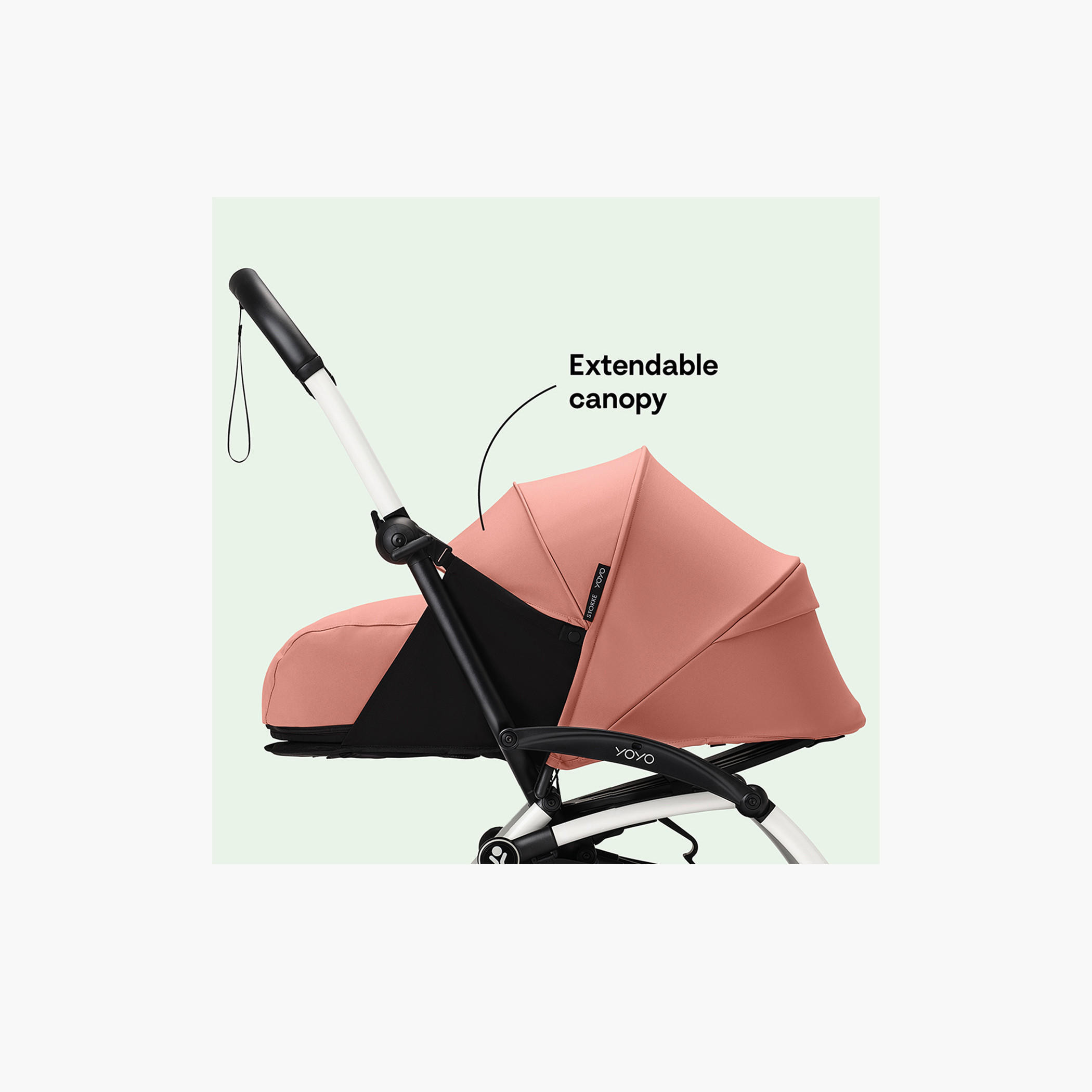 Stokke YOYO³ Black frame with 0+ Newborn Pack - Ginger-baby-gear-strollersandprams-strollers-image-5