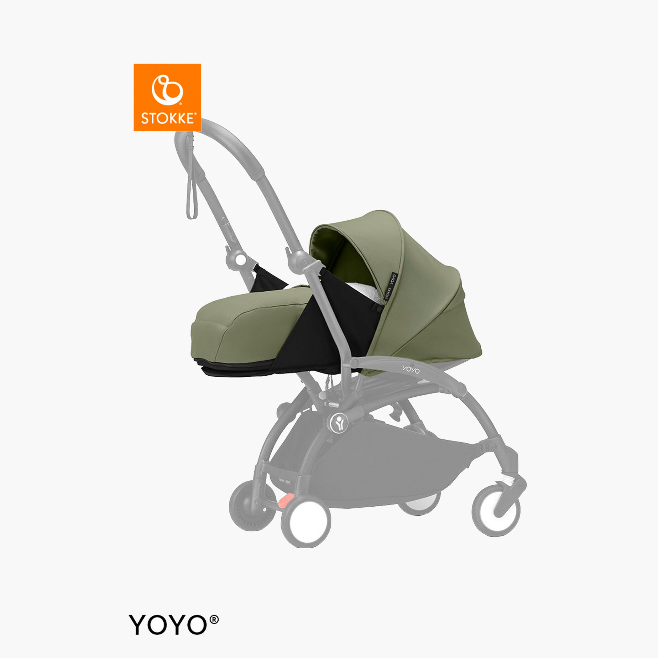 Stokke YOYO³ Black frame with 0+ Newborn Pack - Olive-baby-gear-strollersandprams-strollers-image-10