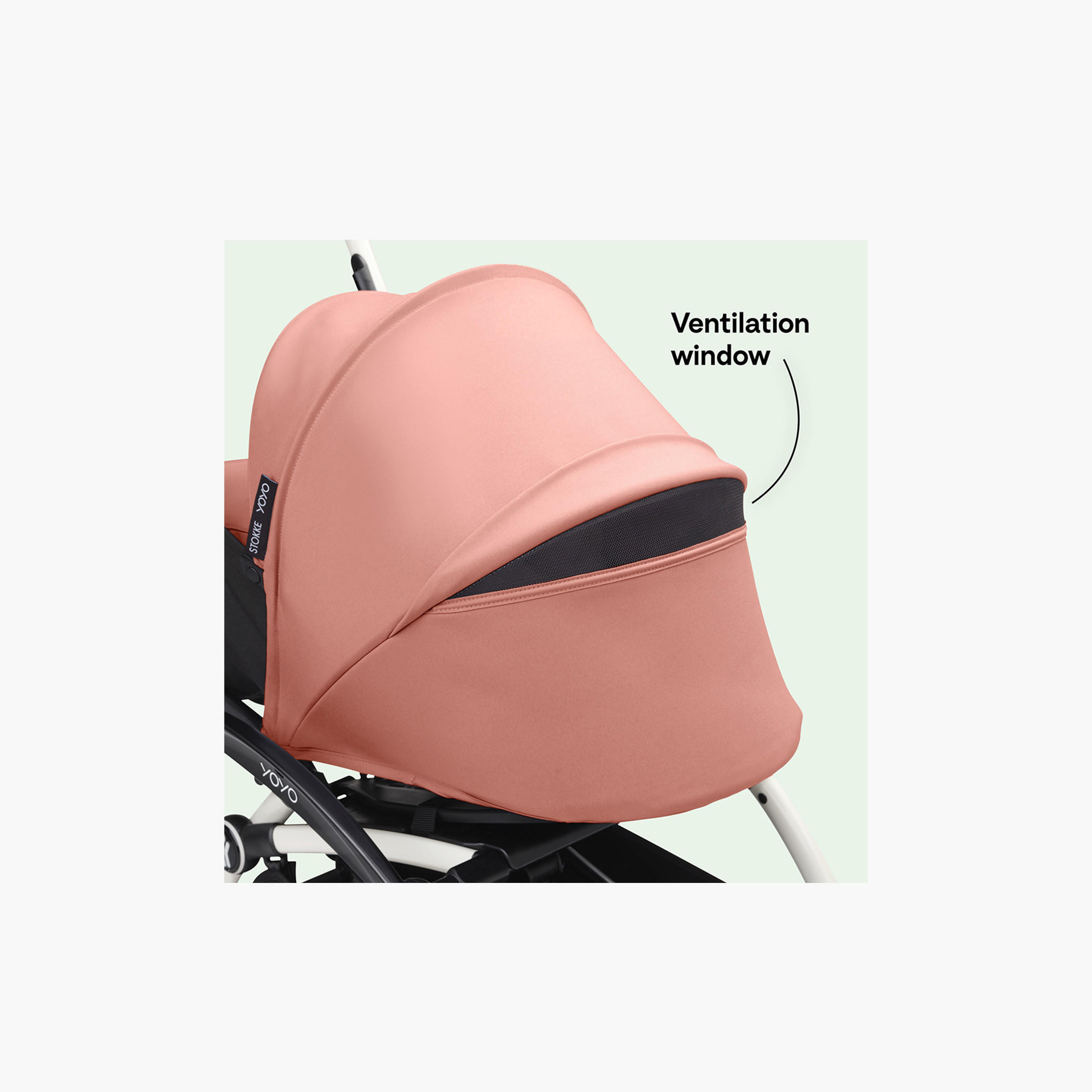 Stokke YOYO³ Black frame with 0+ Newborn Pack - Olive-baby-gear-strollersandprams-strollers-image-6