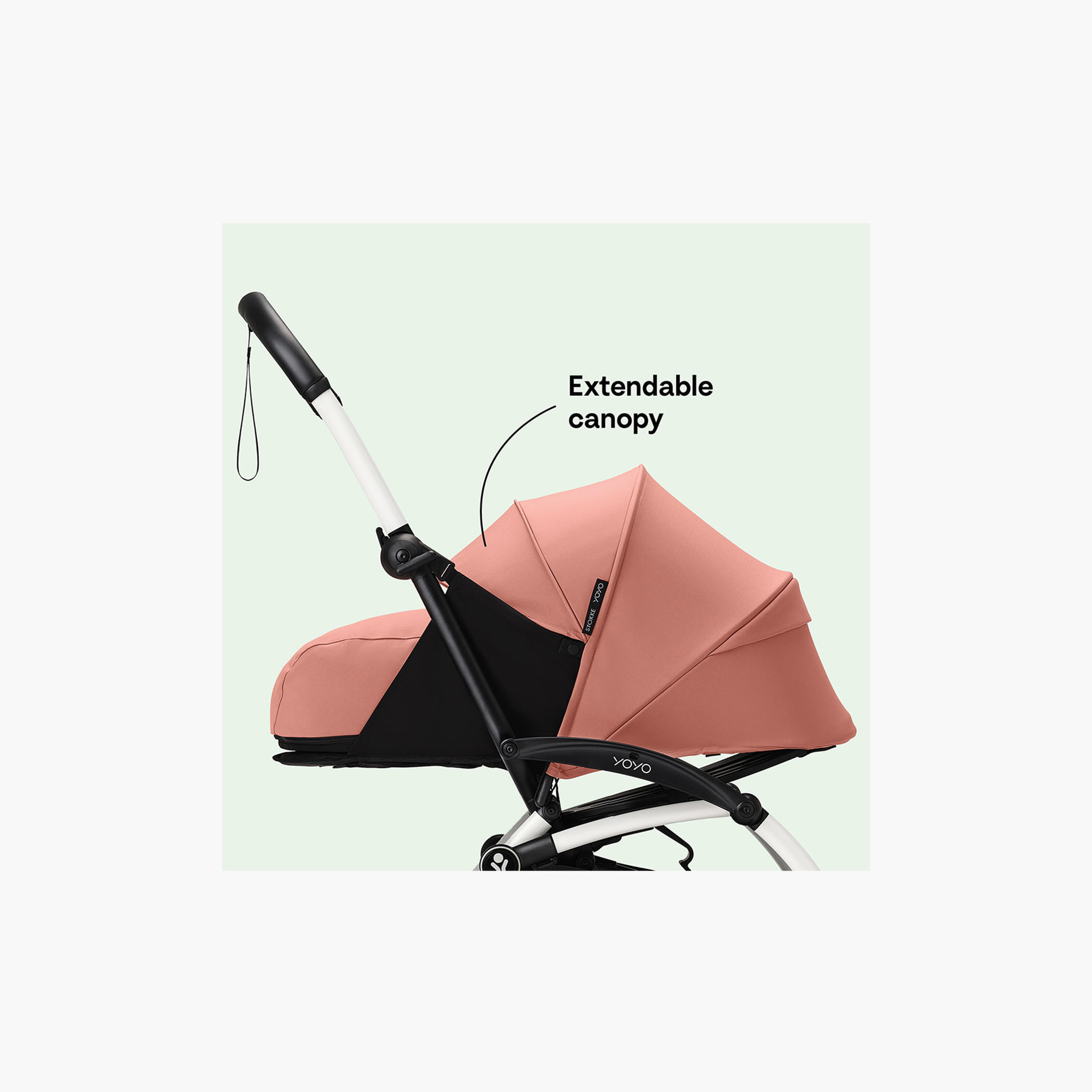 Stokke YOYO³ Black frame with 0+ Newborn Pack - Stone-baby-gear-strollersandprams-strollers-image-5