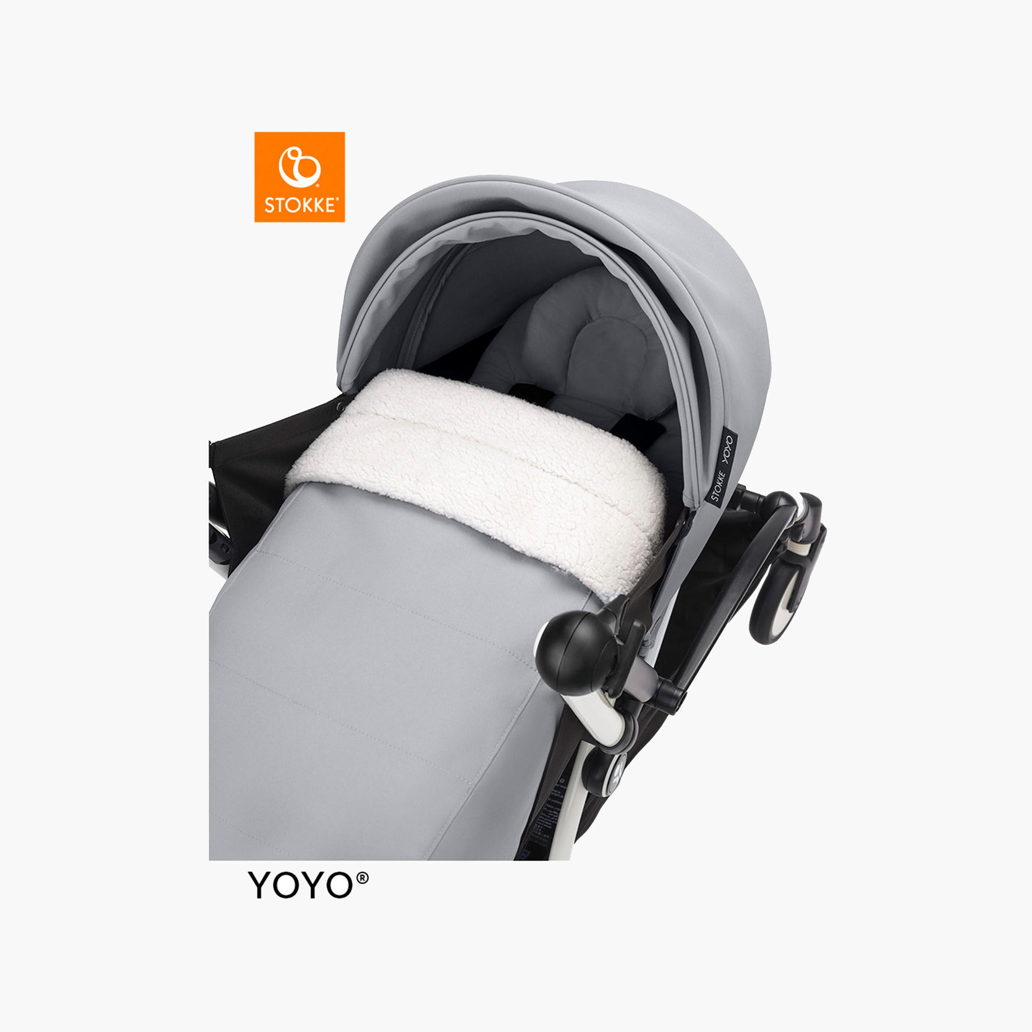 Stokke YOYO³ Black frame with 0+ Newborn Pack - Stone-baby-gear-strollersandprams-strollers-image-9
