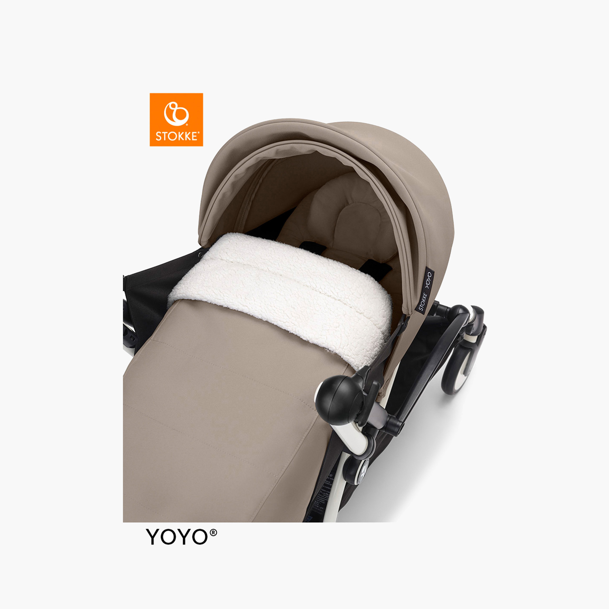 Stokke YOYO³ Black frame with 0+ Newborn Pack - Taupe-baby-gear-strollersandprams-strollers-image-4