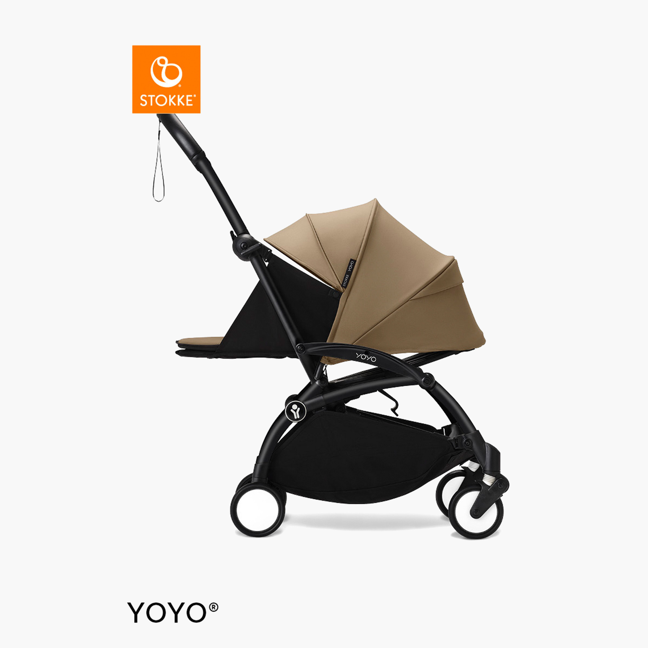 Stokke YOYO³ Black frame with 0+ Newborn Pack - Toffee-baby-gear-strollersandprams-strollers-image-4